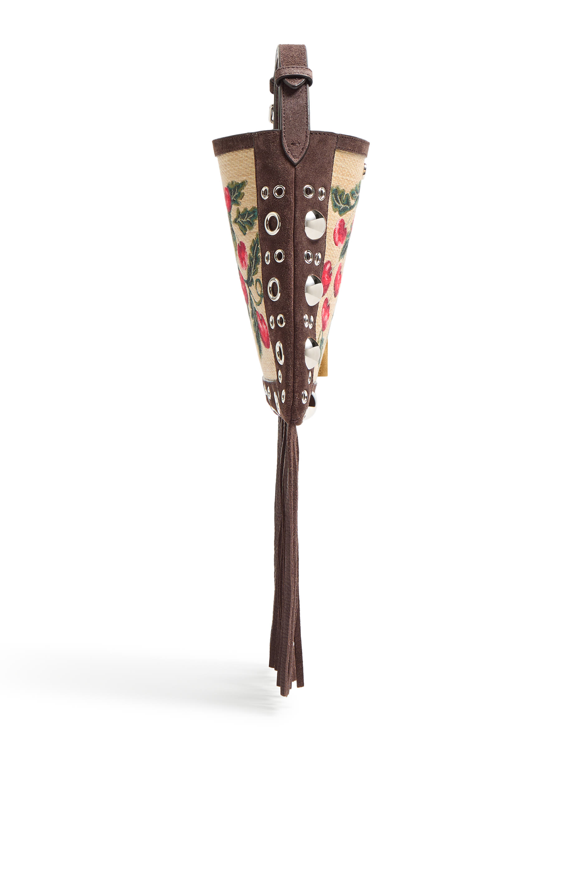 حقيبة كتف نيلكوت صغيرة بنقشة كرز جاكار ورافيا صناعي