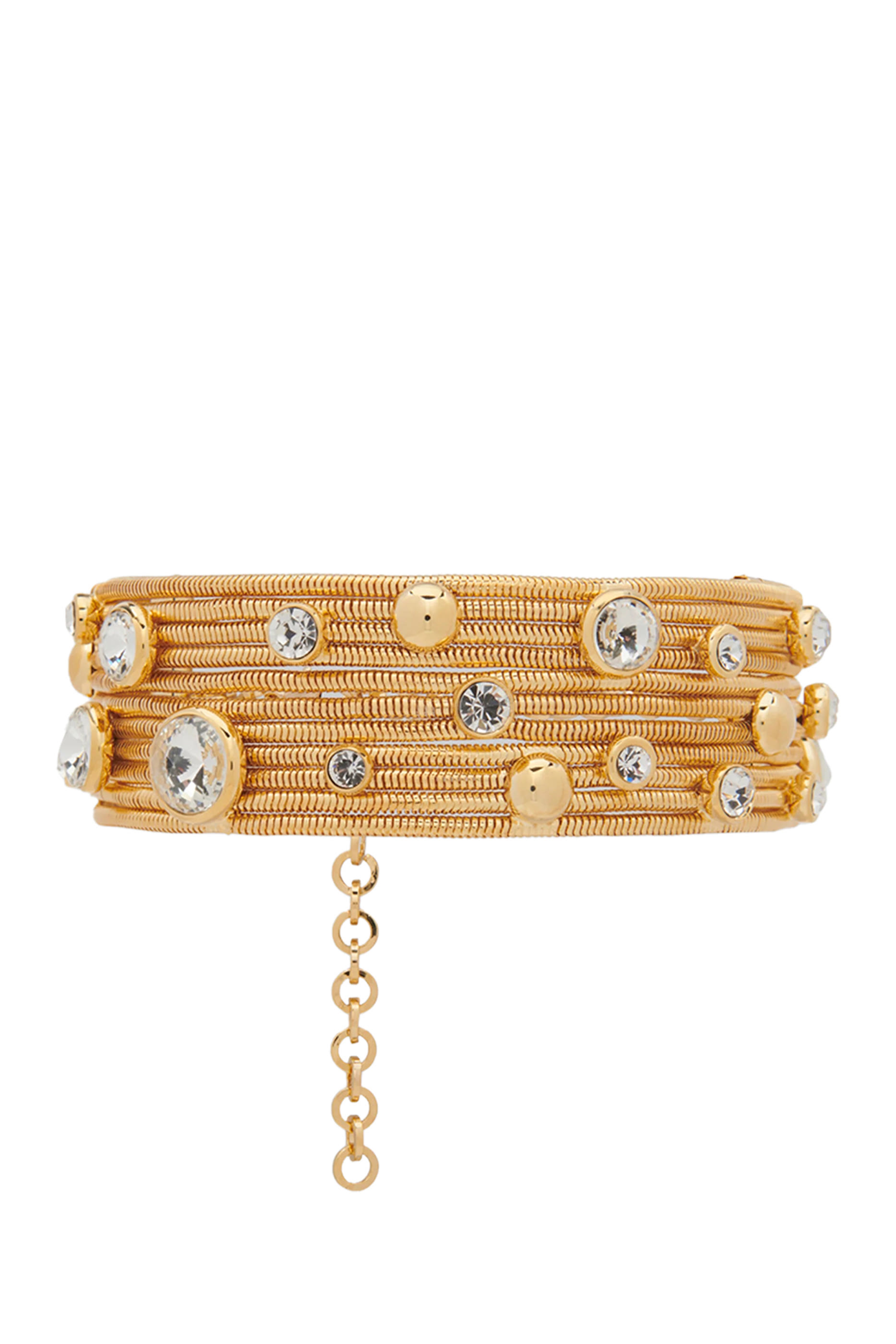 قلادة رقبة متعددة السلاسل مرصعة بكريستال