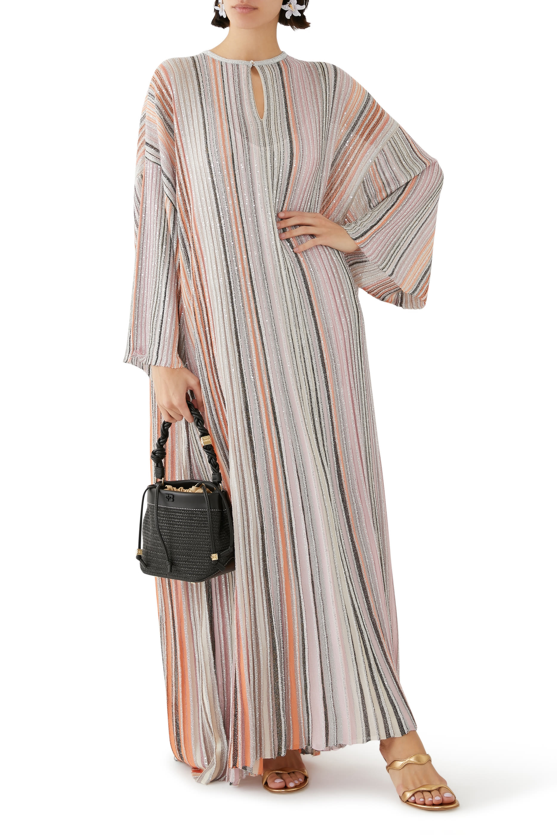 قفطان منسوج مزين بالترتر