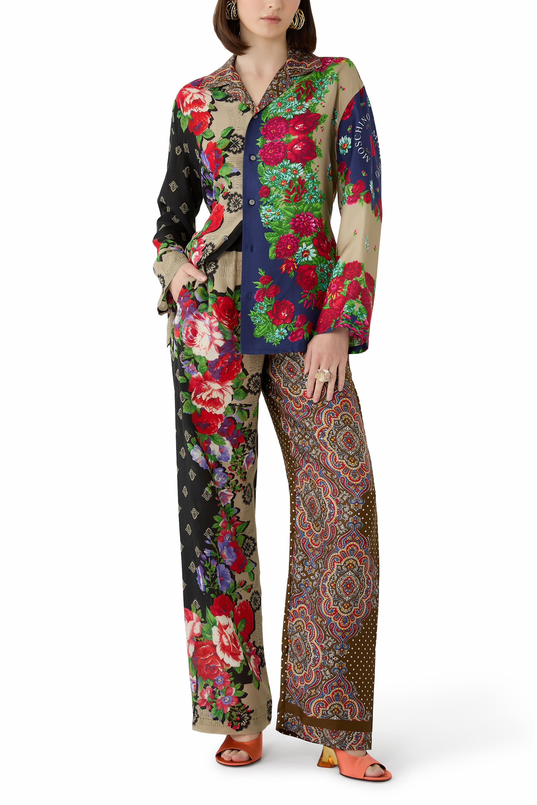 قميص بنقشة حرير