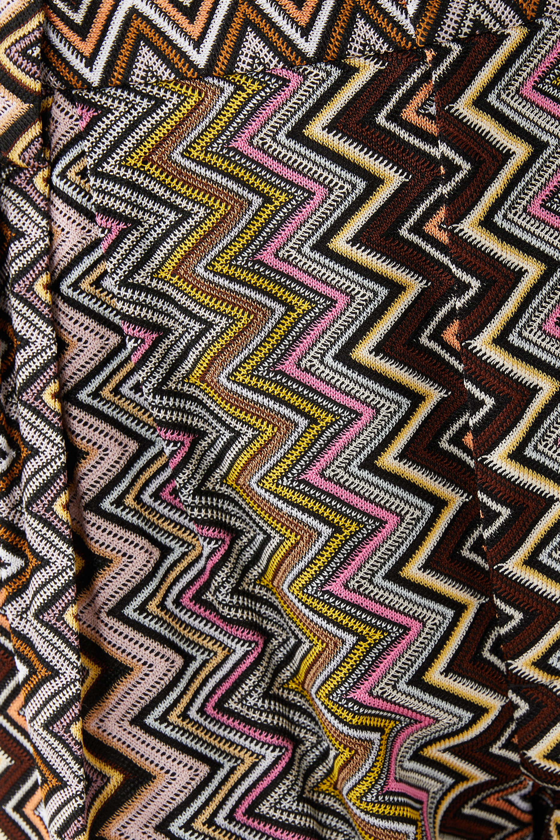 بنطال بقصة ساق واسعة راشيل بنقشة خطوط متعرجة