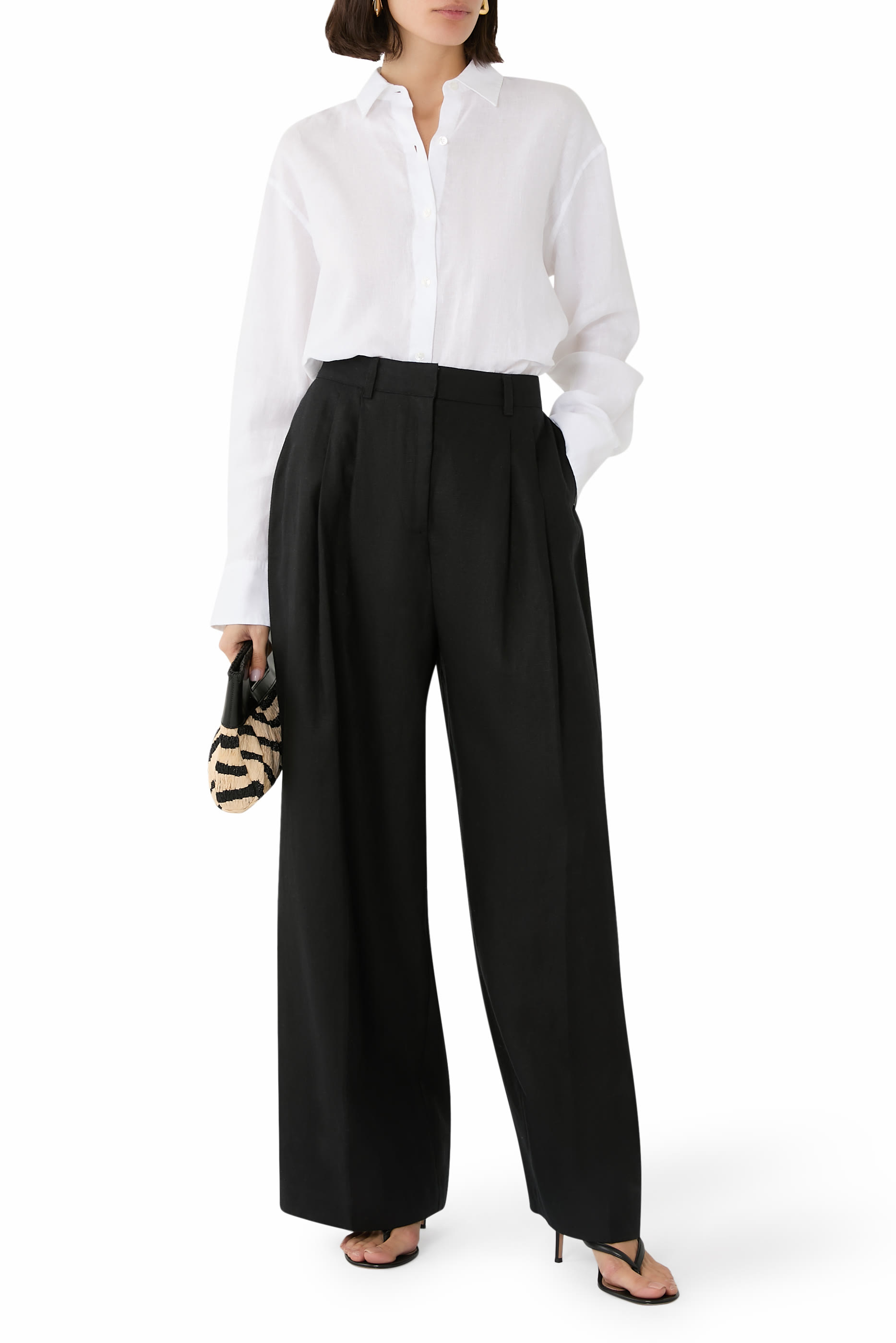 تيشيرت بقصة بويفريند كتان