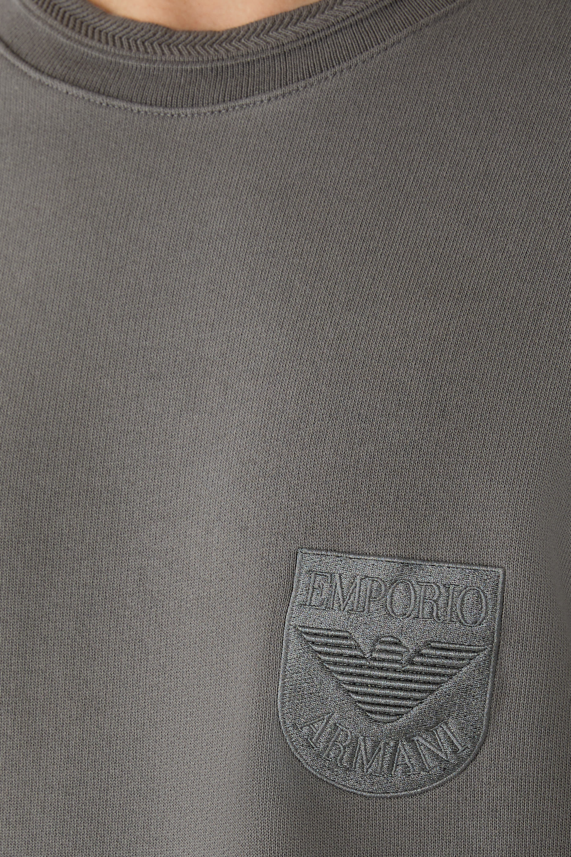 سويت شيرت بتطريز شعار الماركة جيرسيه تيري فرينتش