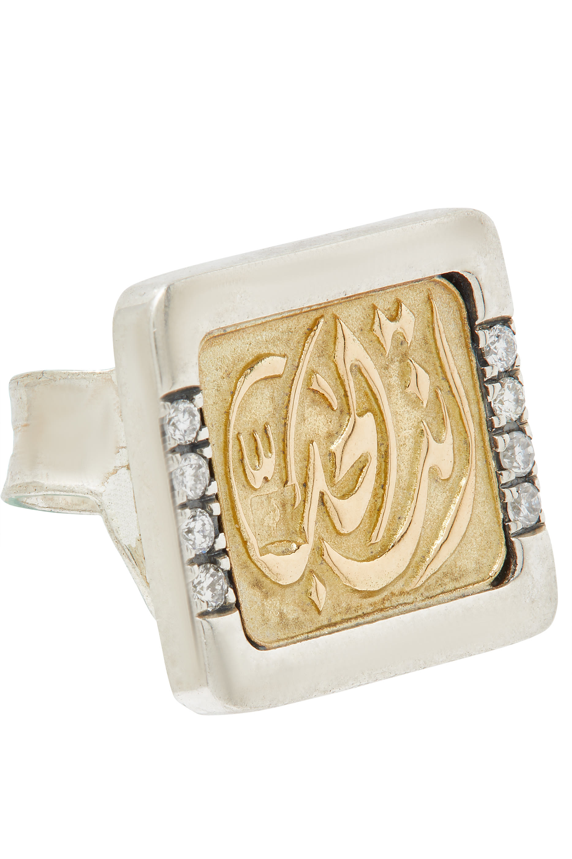 أقراط مزينة بالماس وعبارة 'أنت الحب' فضة إسترلينية