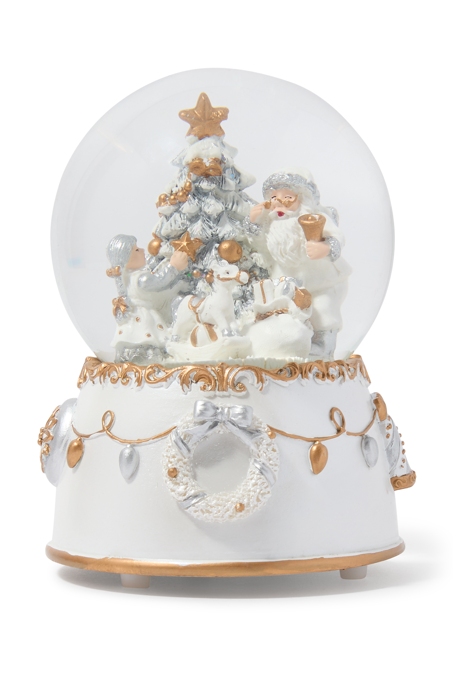 Musical Xmas Tree/Santa Snowglobe