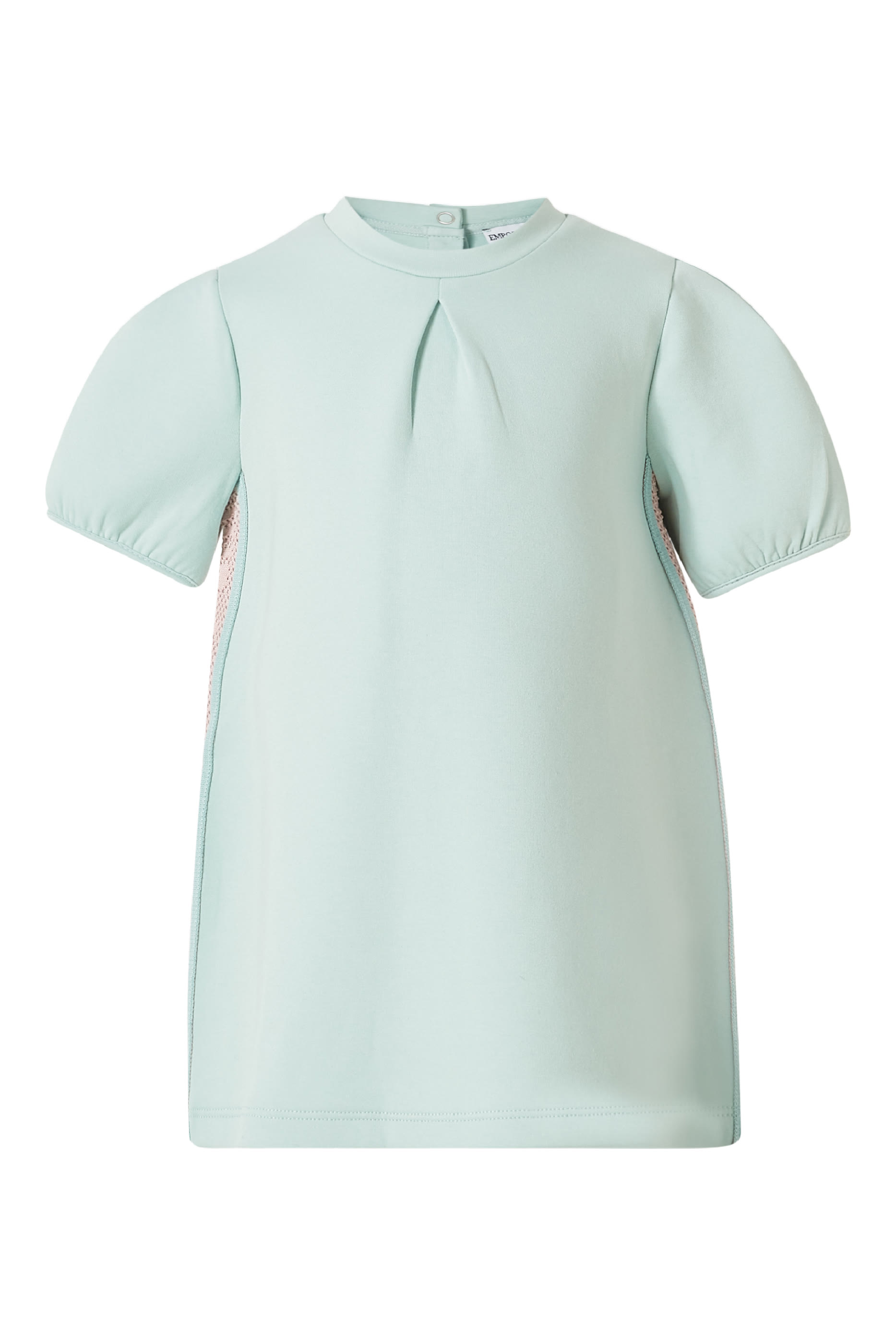 فستان بنقشة شعار الماركة عند الجوانب للأطفال