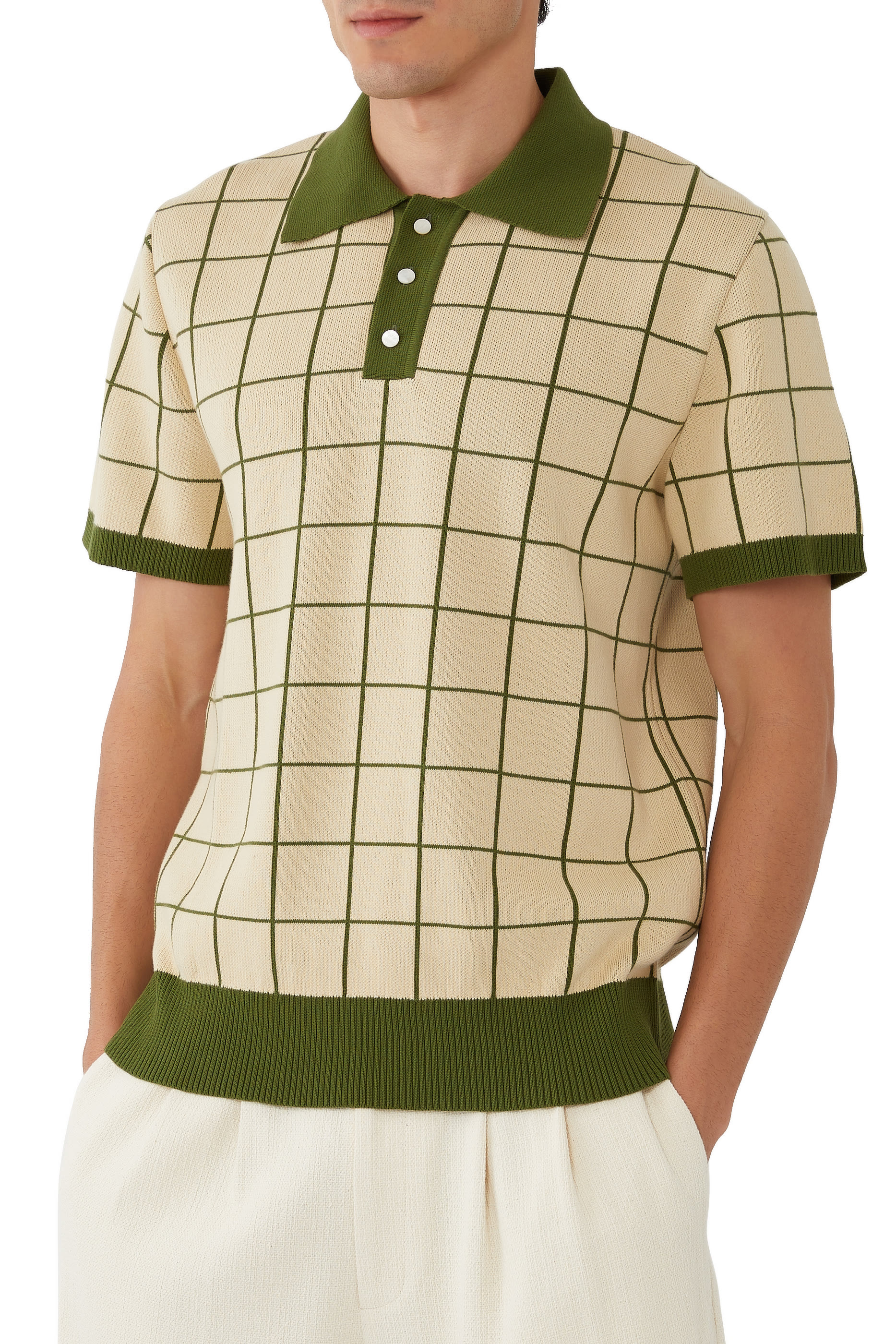 قميص بولو بنقشة مربعات