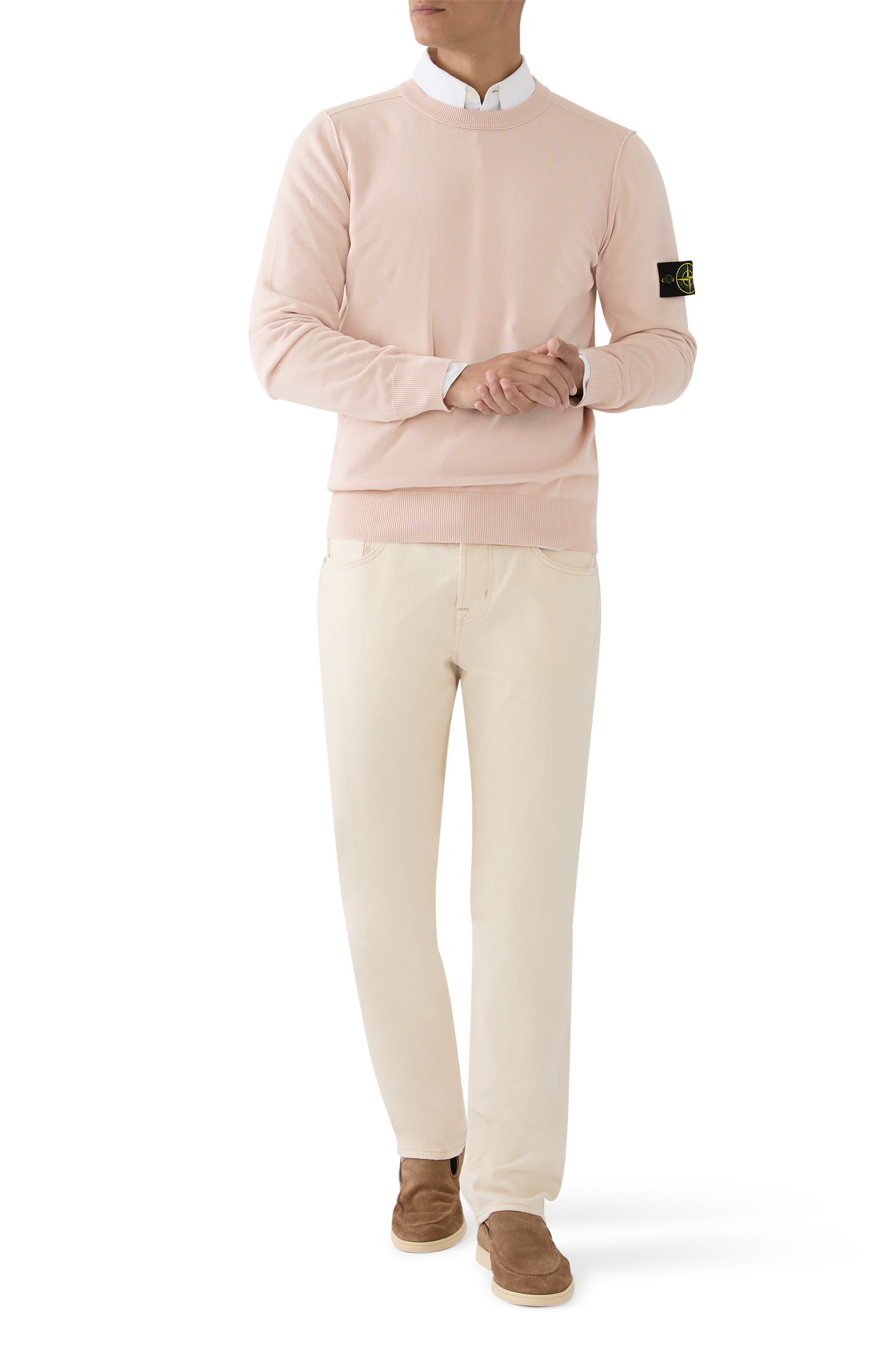 سويت شيرت بياقة ضيقة قطن وصوف