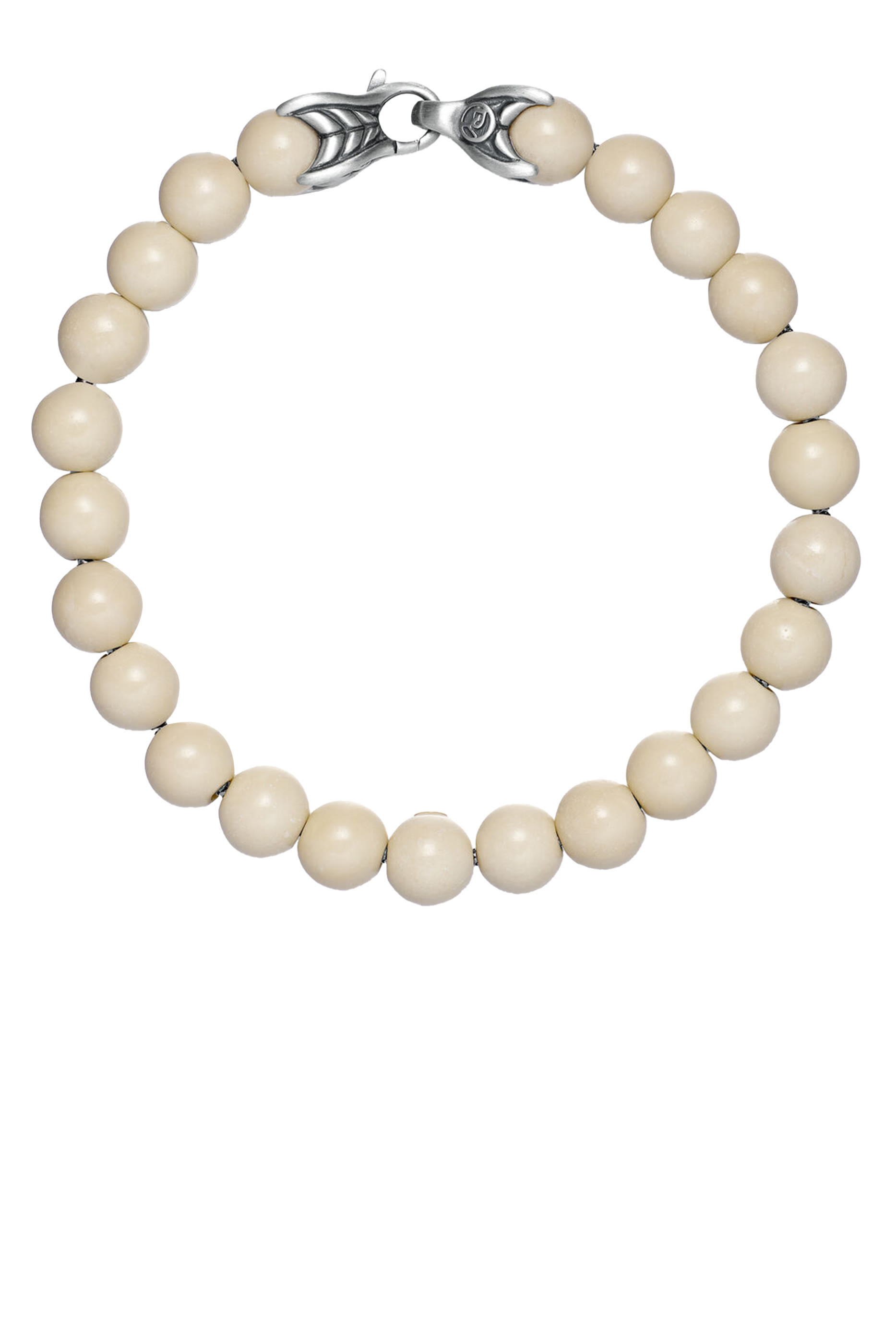 سوار بتصميم مسبحة بخرز ريفر، فضة إسترينية