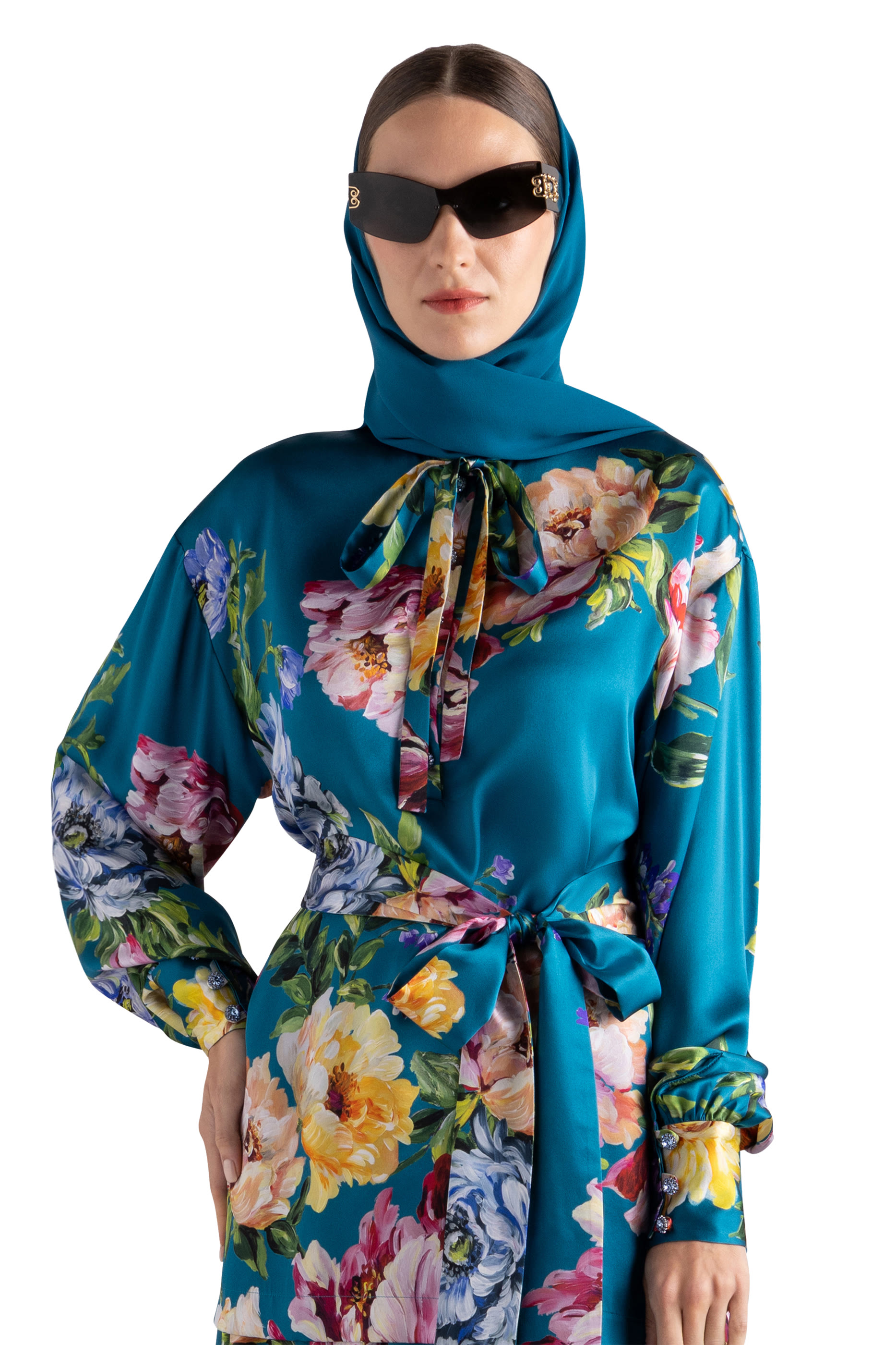 قميص بنقشة فاوانيا