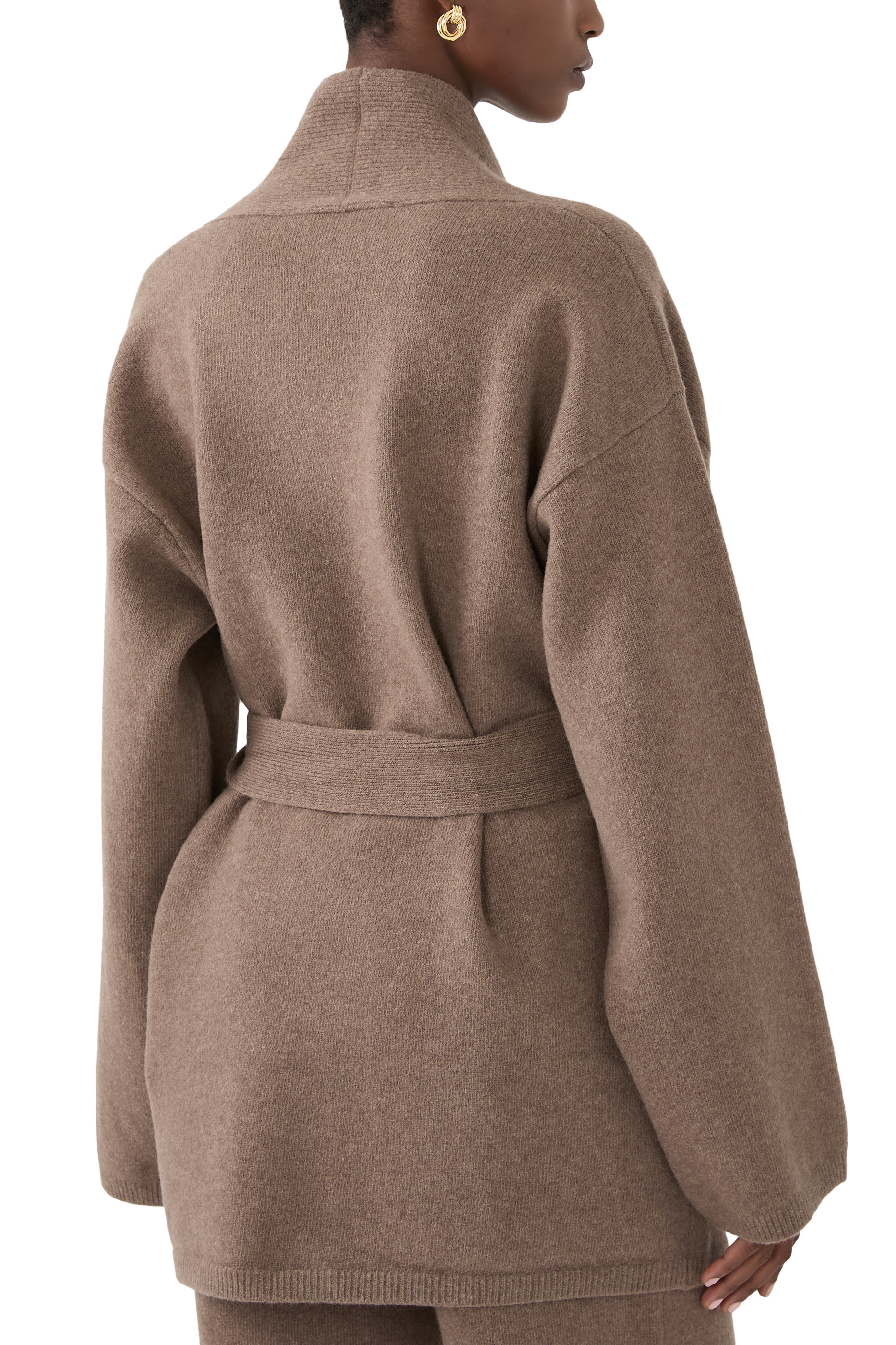 كارديغان منسوج بتصميم كيمونو