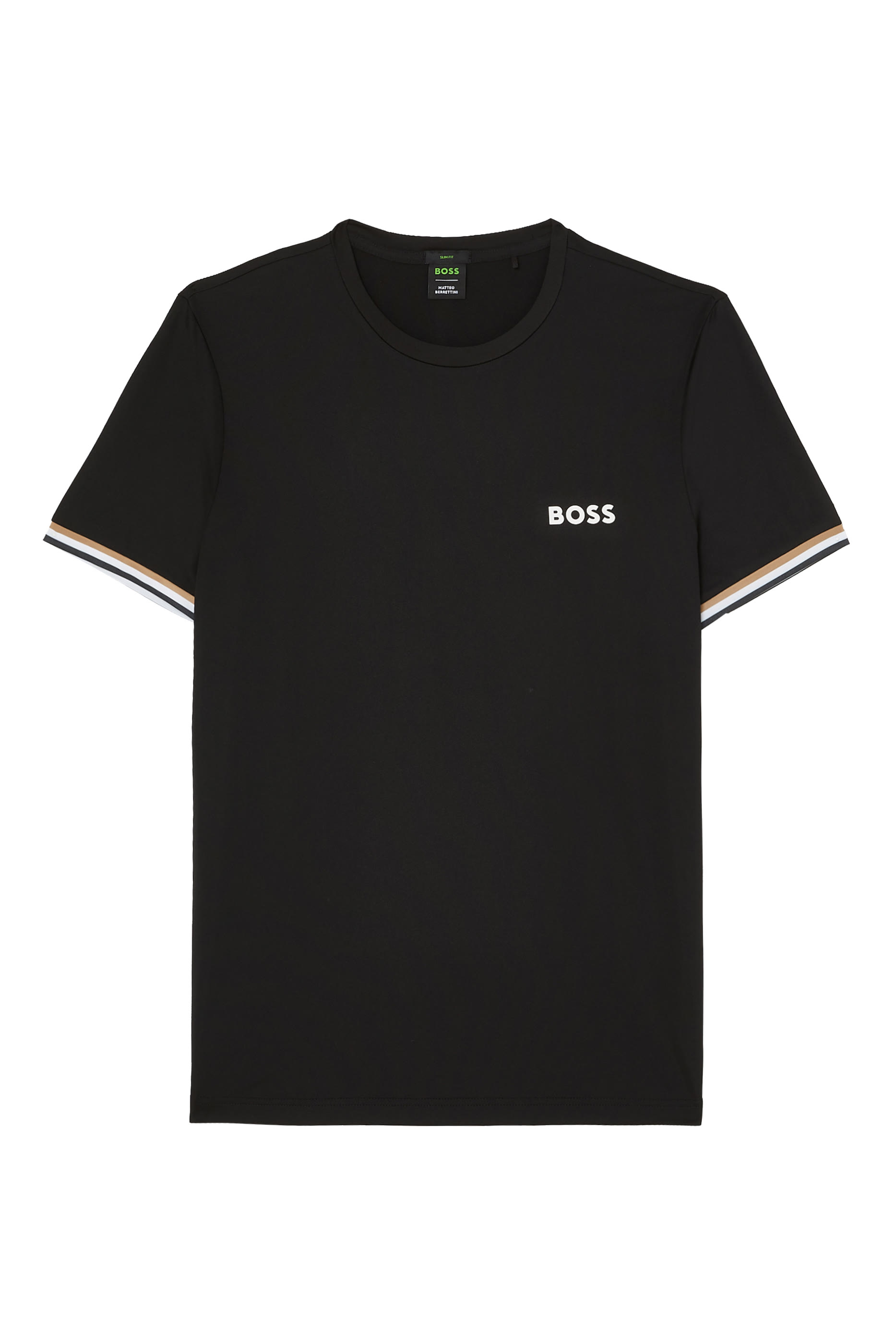 تيشيرت ماتيو بيريتيني بطبعة خطوط وشعار الماركة