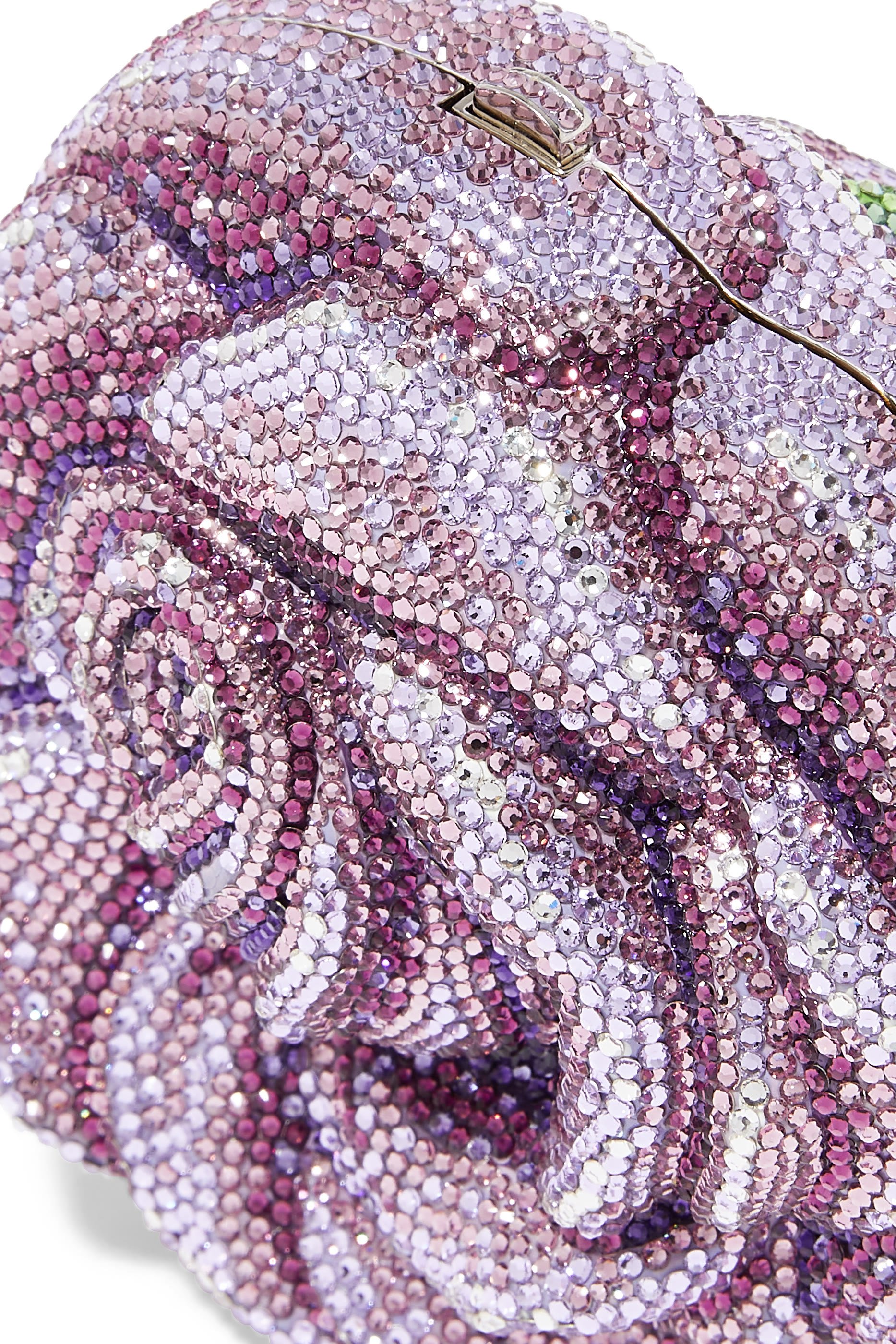 كلاتش روز ميلودي بتصميم زهرة مرصع بأحجار براقة