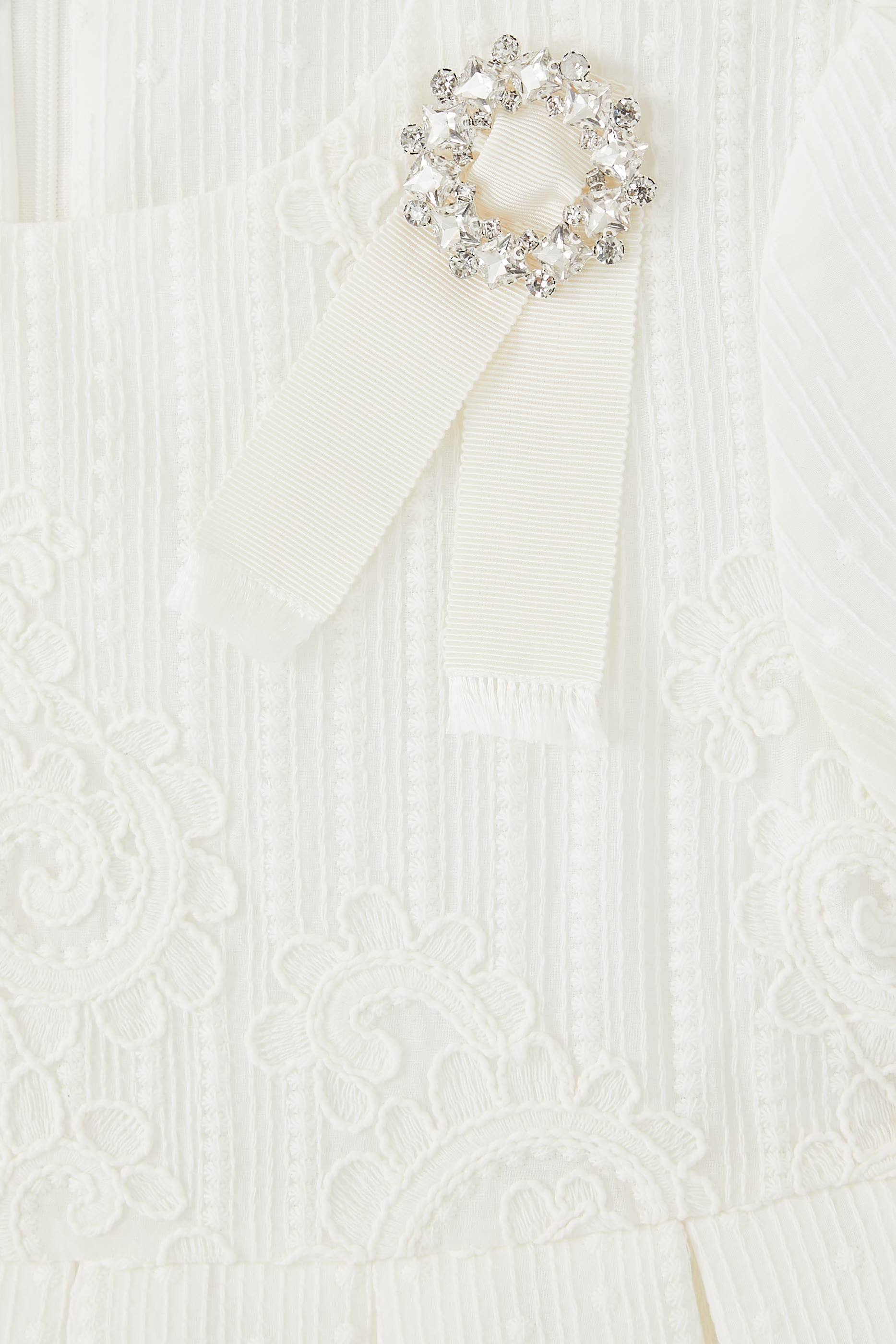 فستان دانتيل بأكمام قصيرة للأطفال