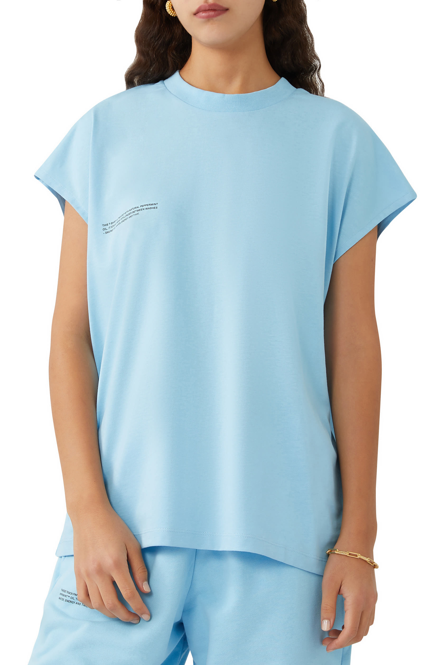 تيشيرت بأكتاف قصيرة قطن عضوي PPRMINT