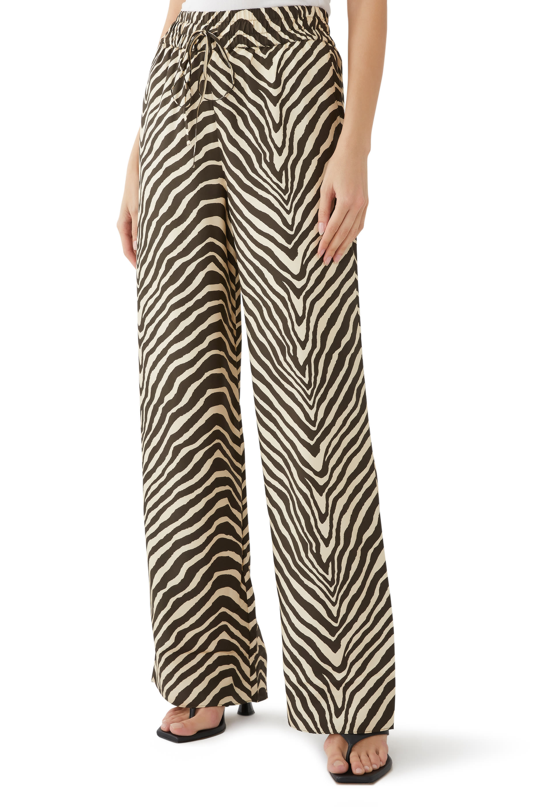 بنطال سانا بقصة مريحة حرير