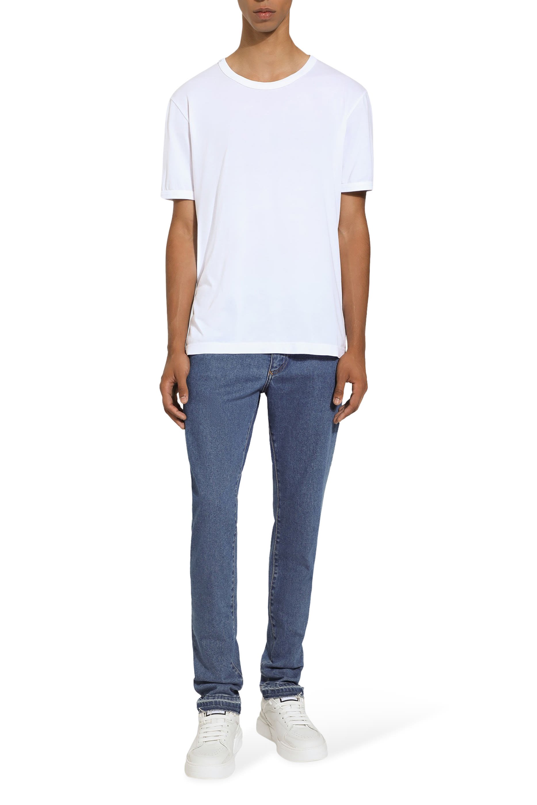 بنطال جينز بقصة ضيقة قطن مطاطي