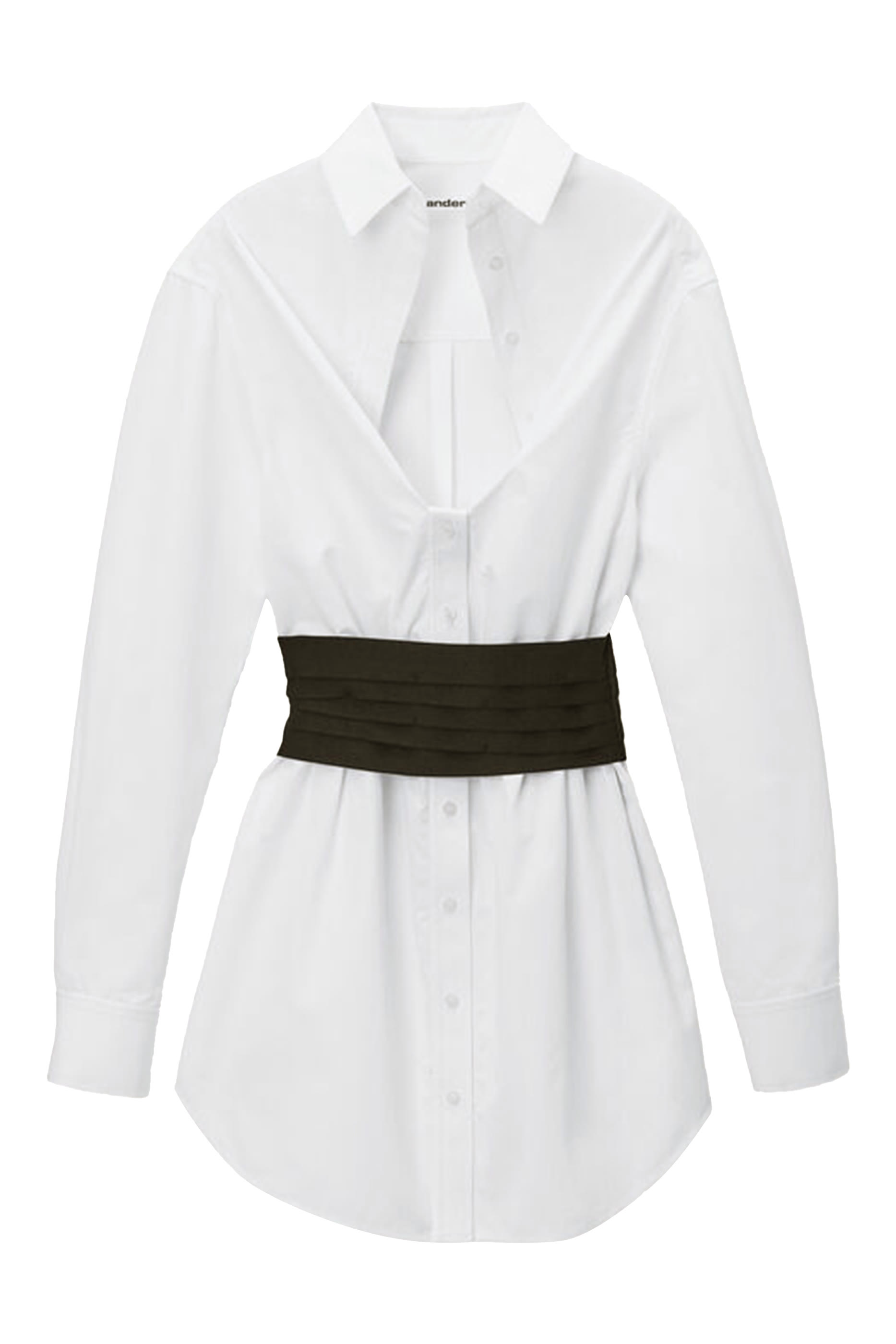 فستان قصير بتصميم قميص غير متماثل