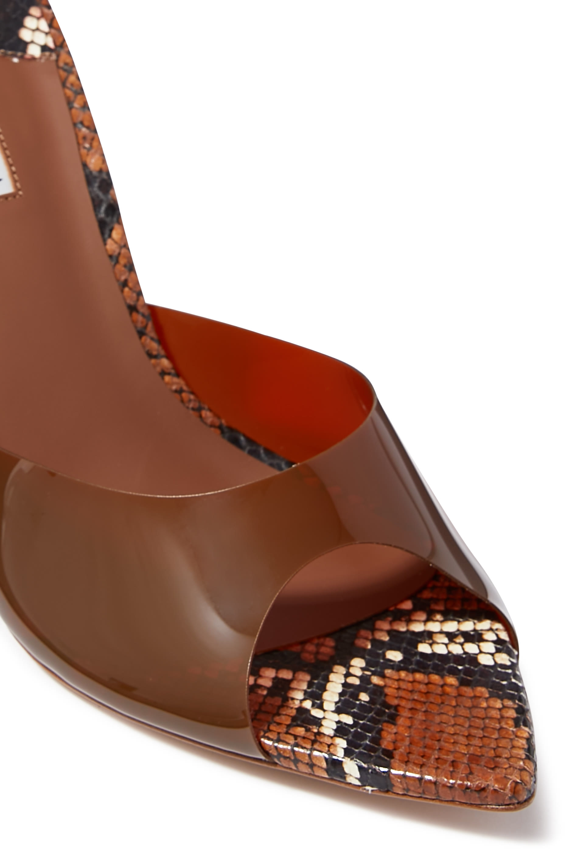 حذاء شفاف 80 مفتوح من الخلف بمقدمة مفتوحة