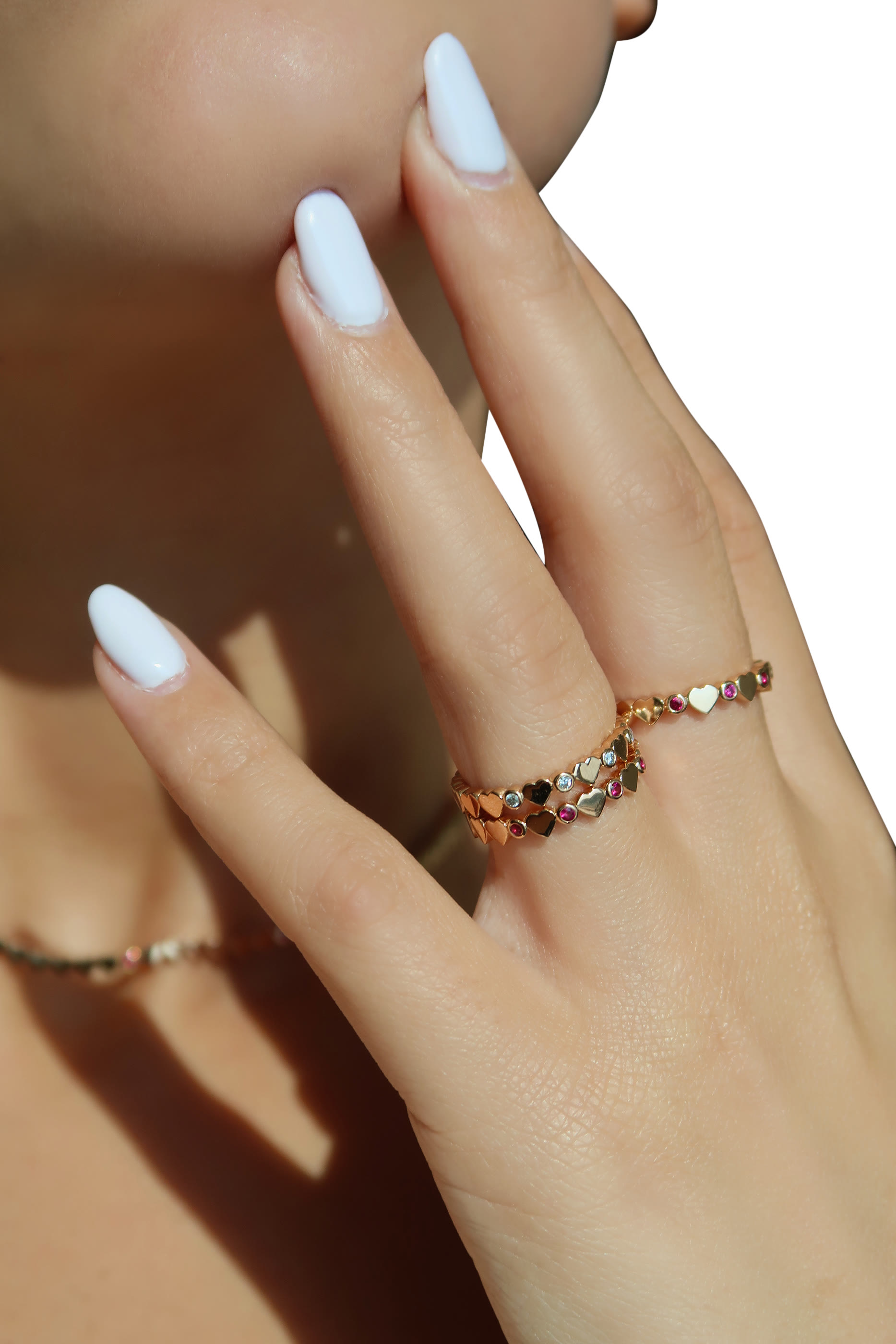 خاتم لوف ان طوكيو مرصع بالماس ذهب أصفر عيار 18