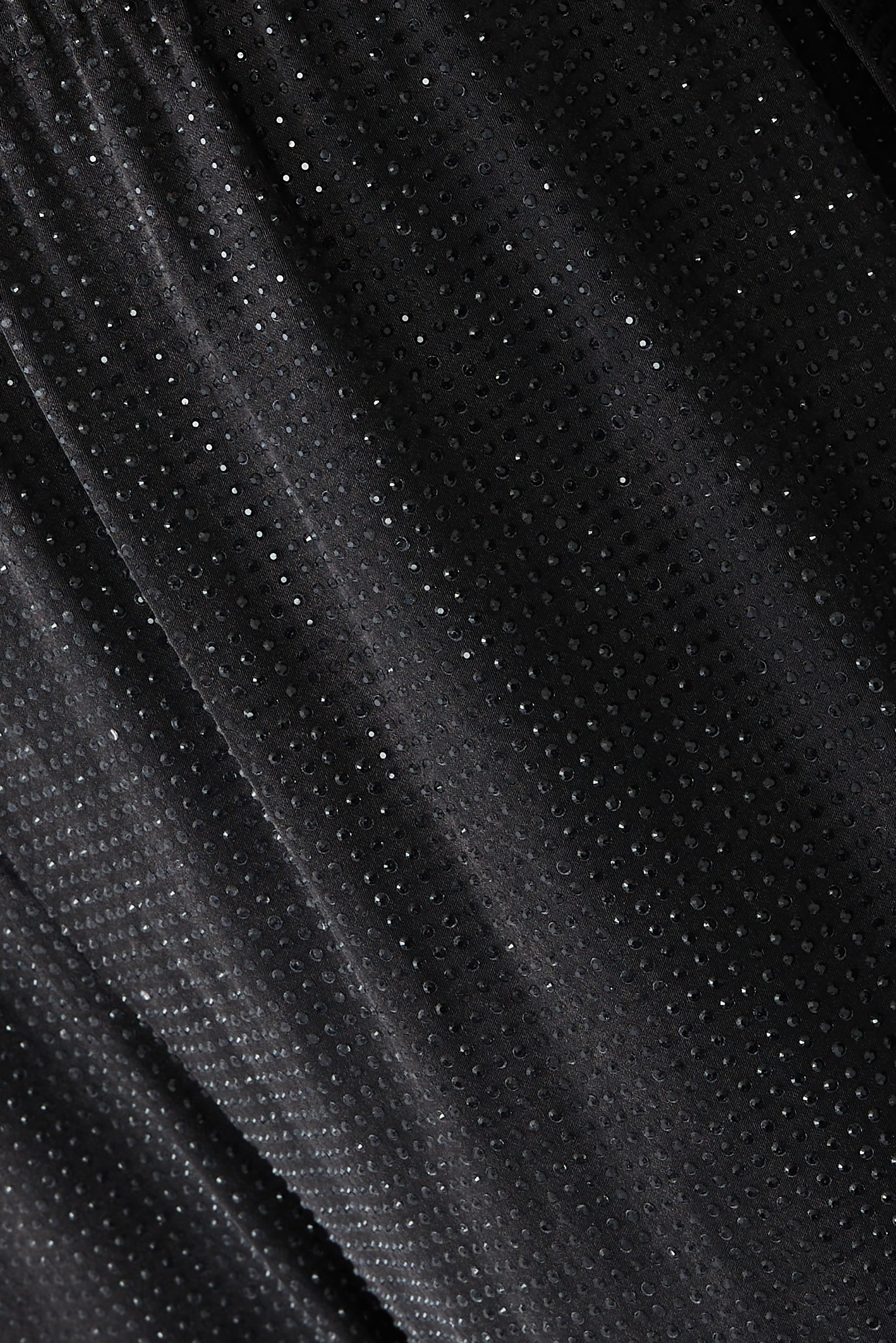 بنطال بقصة ضيقة مريحة مزين بكريستال مثبت حراريا