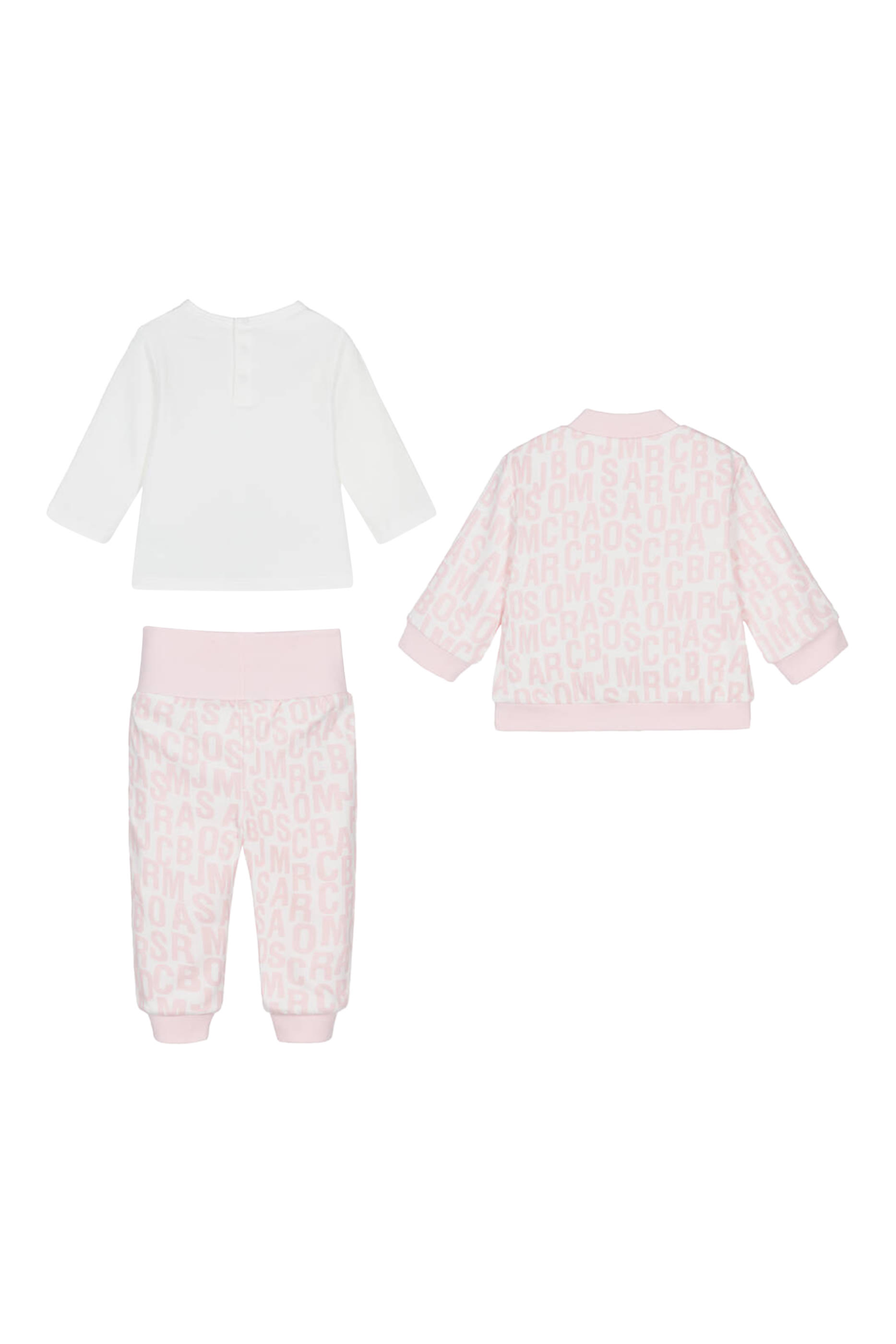 طقم بيجامة وقميص بشعار الماركة للأطفال، 3 قطع