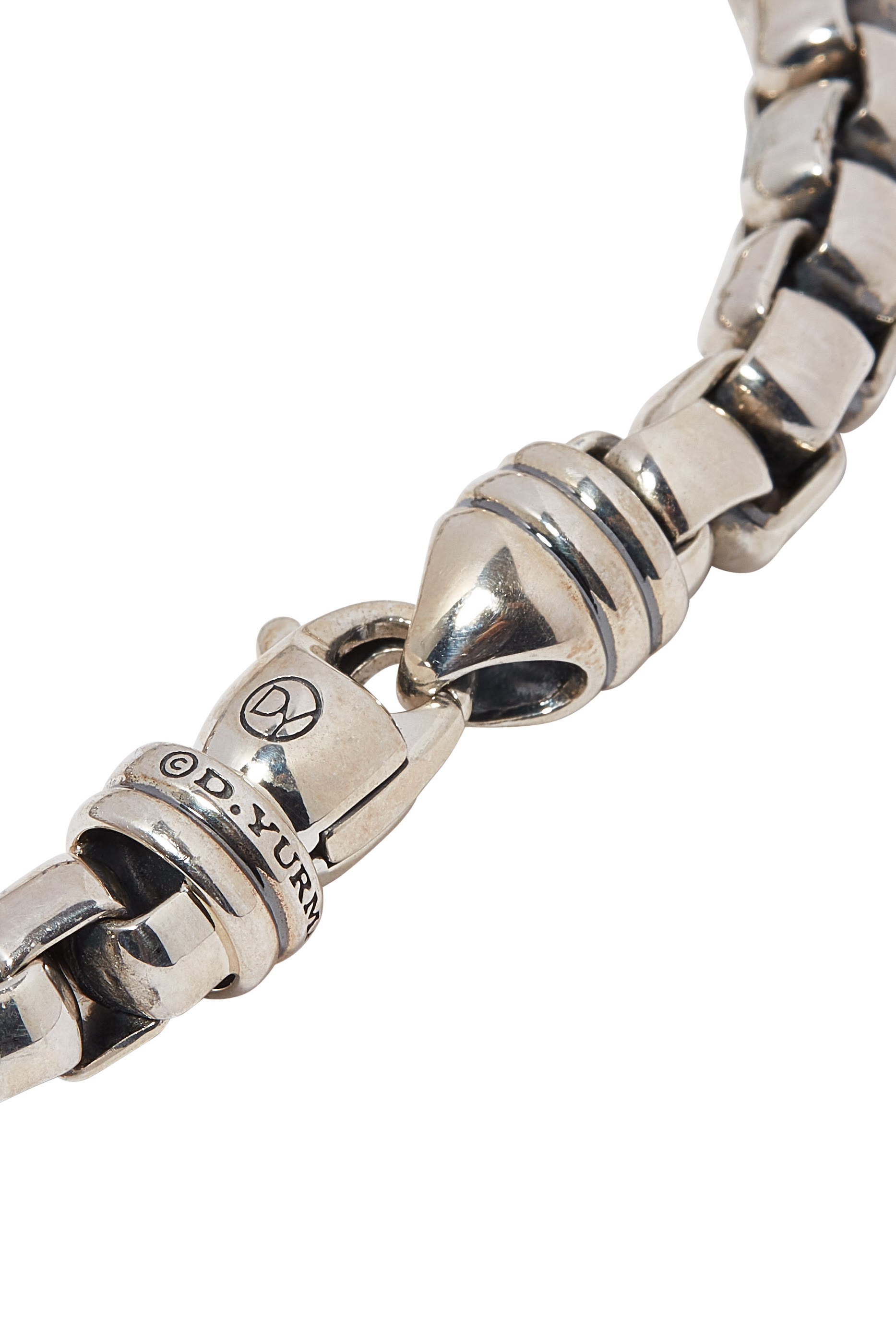 سوار سلسلة فضة إسترلينية بحلقات مكعبة كبيرة