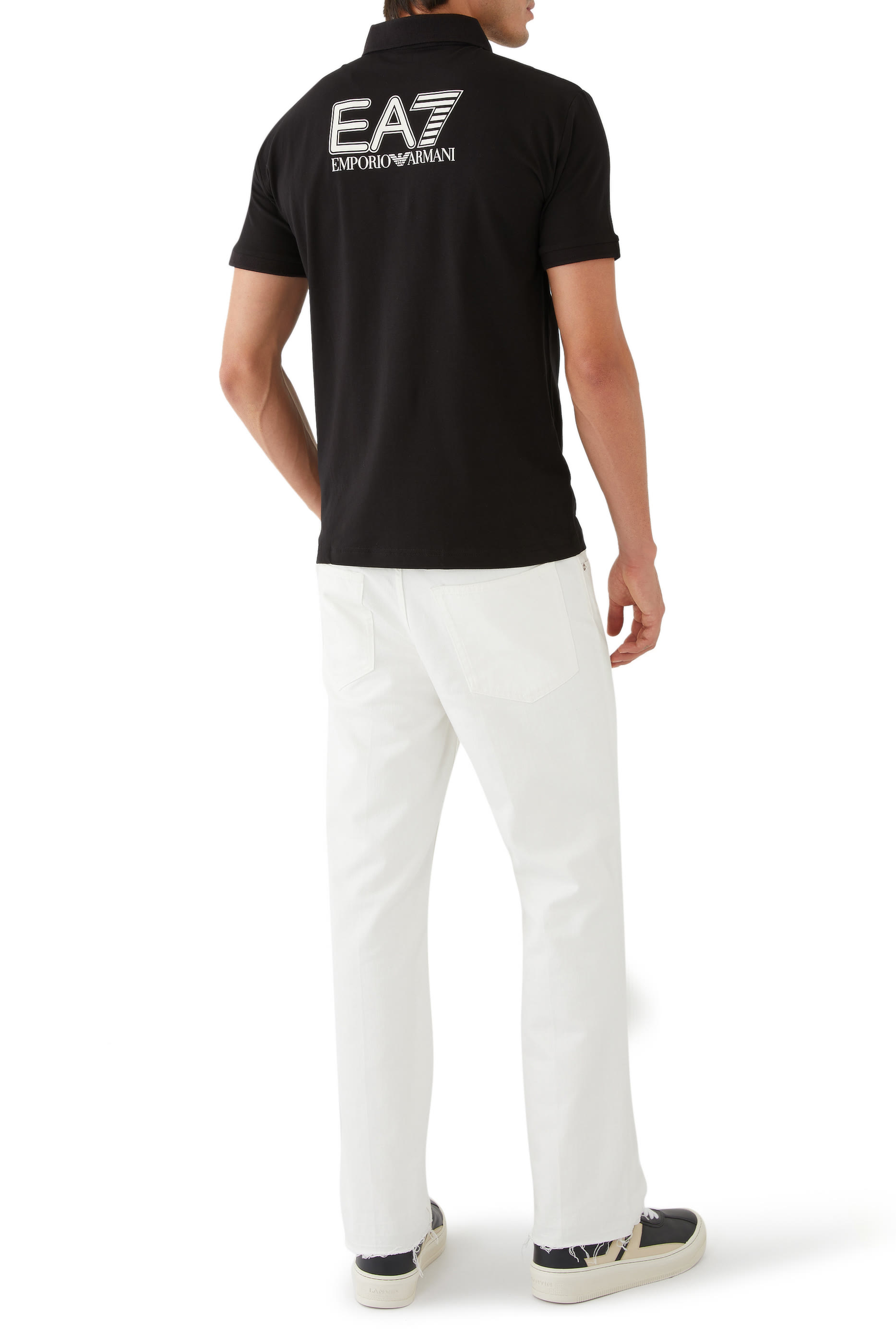 قميص بولو قطن بشعار الماركة