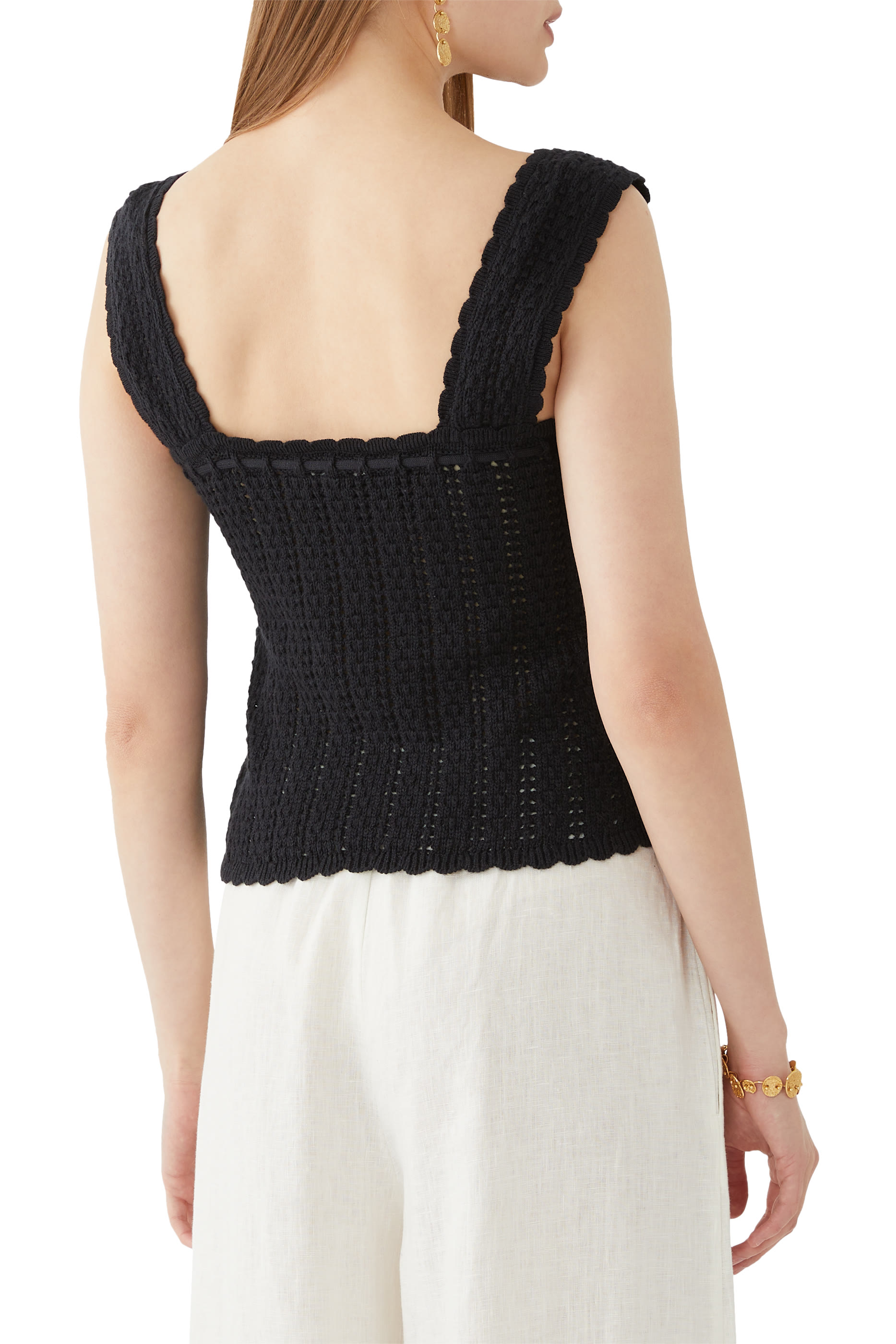 بلوزة كاميسول بحافة صدفية بونتيل