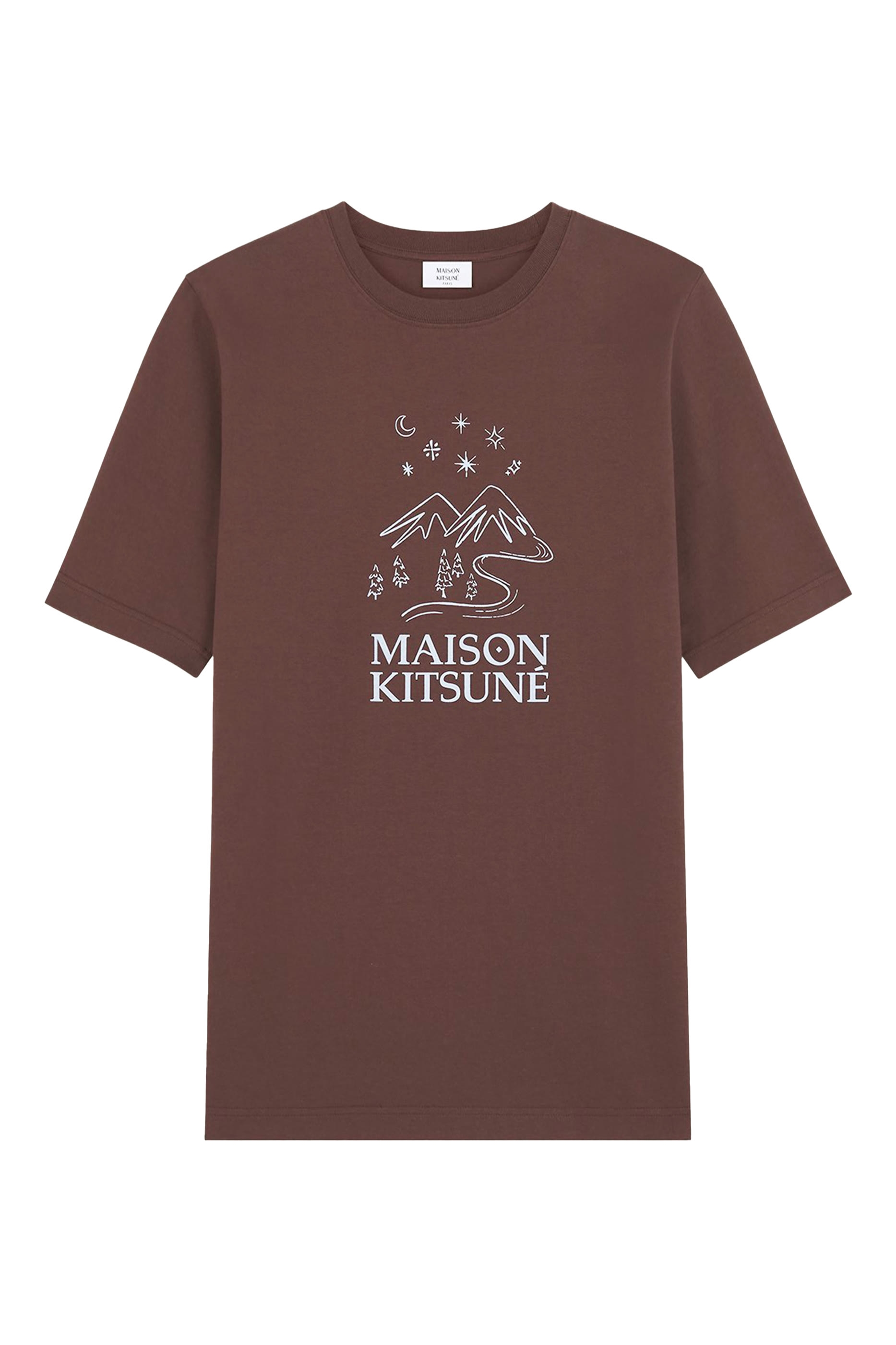 تيشيرت بقصة مريحة برسومات مناظر طبيعية