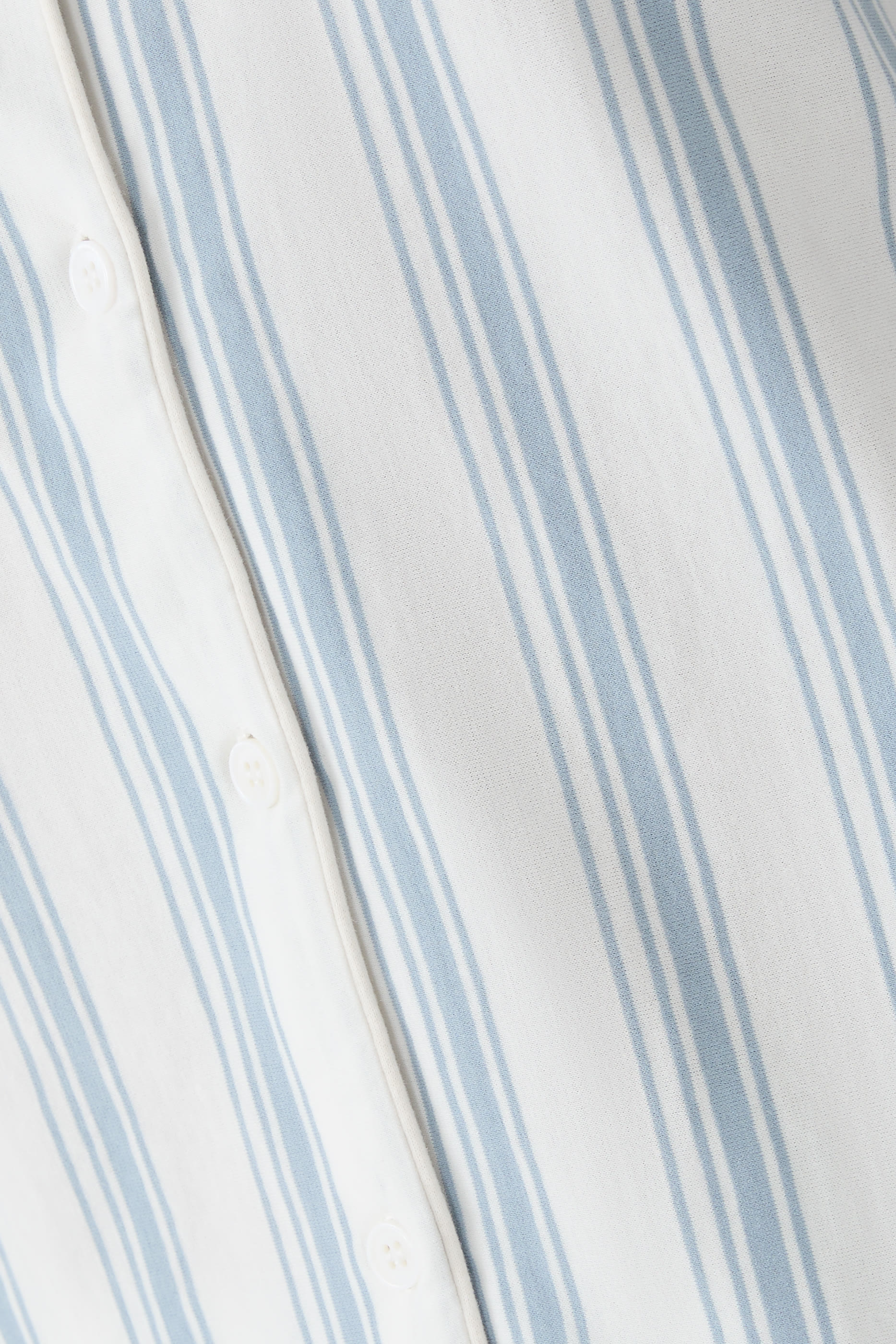 طقم بيجامة بخطوط عريضة ولون باهت جيرسيه