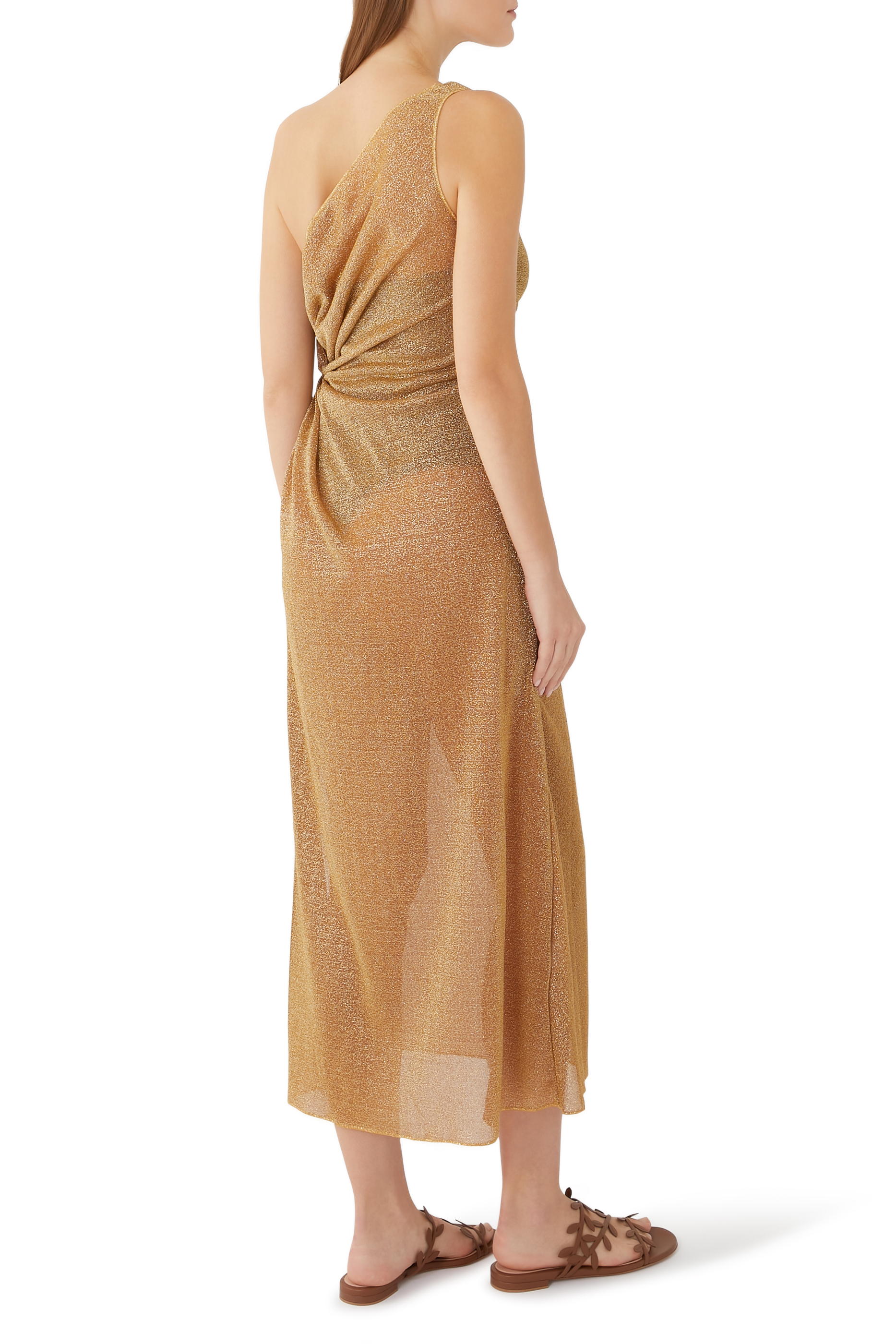 فستان لوميير متوسط الطول بعقدة