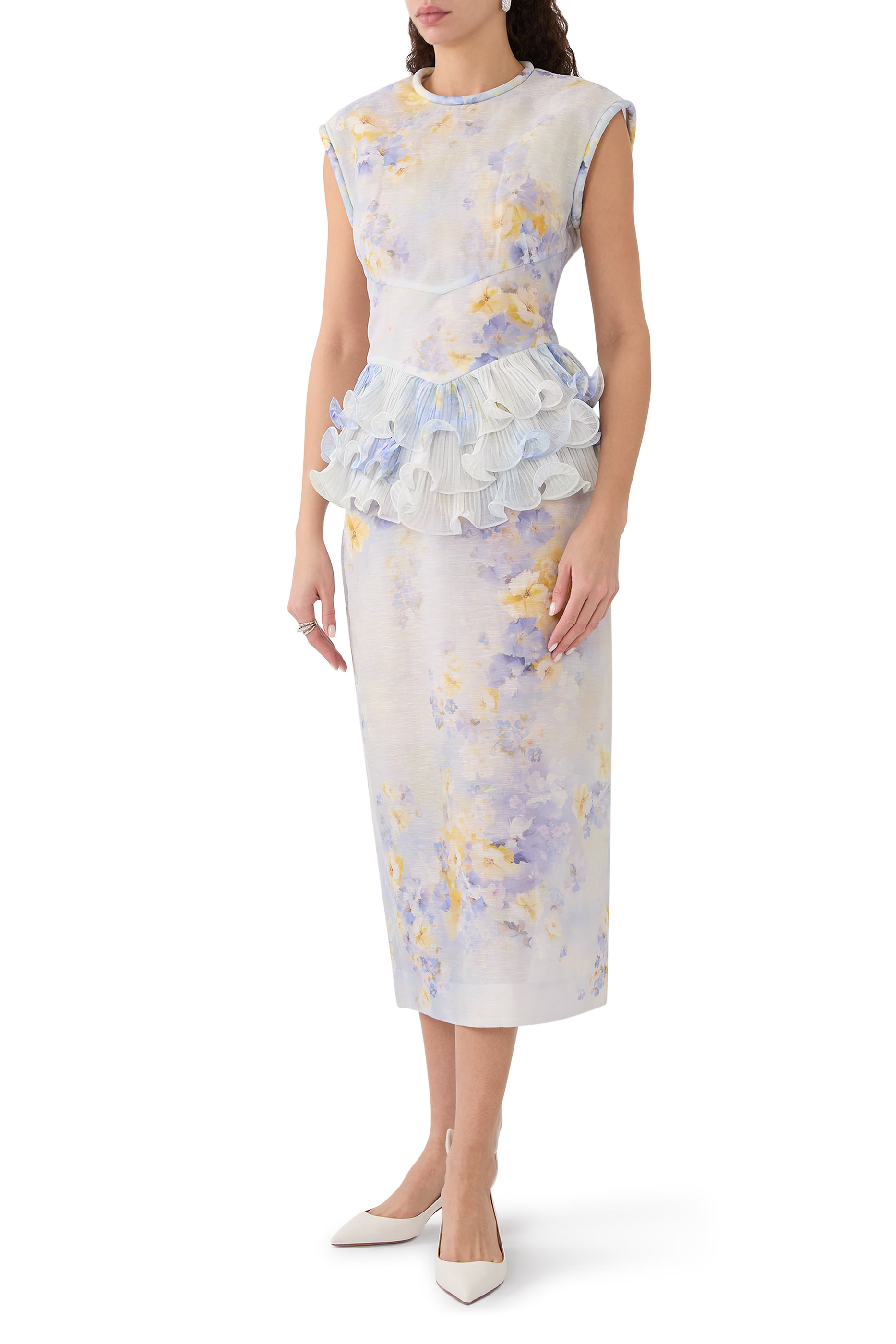 فستان كراش فريل متوسط الطول