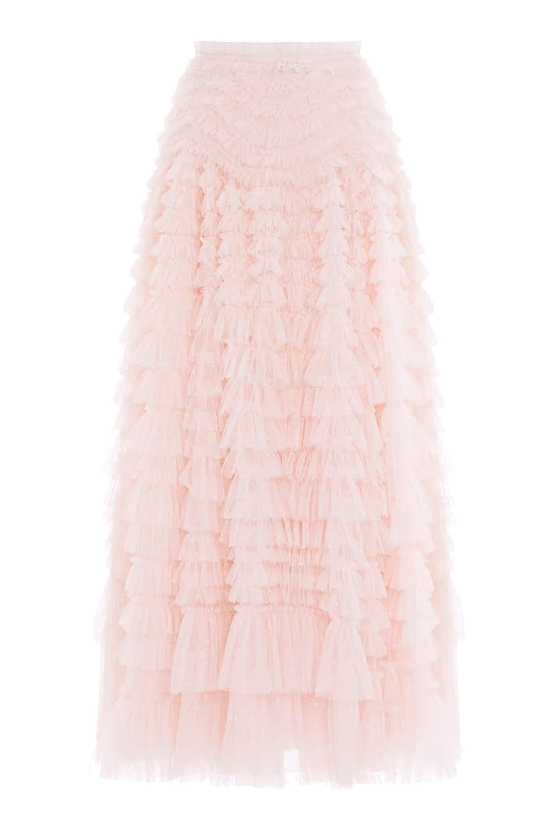 تنورة هاتي بطول الكاحل بكشكش