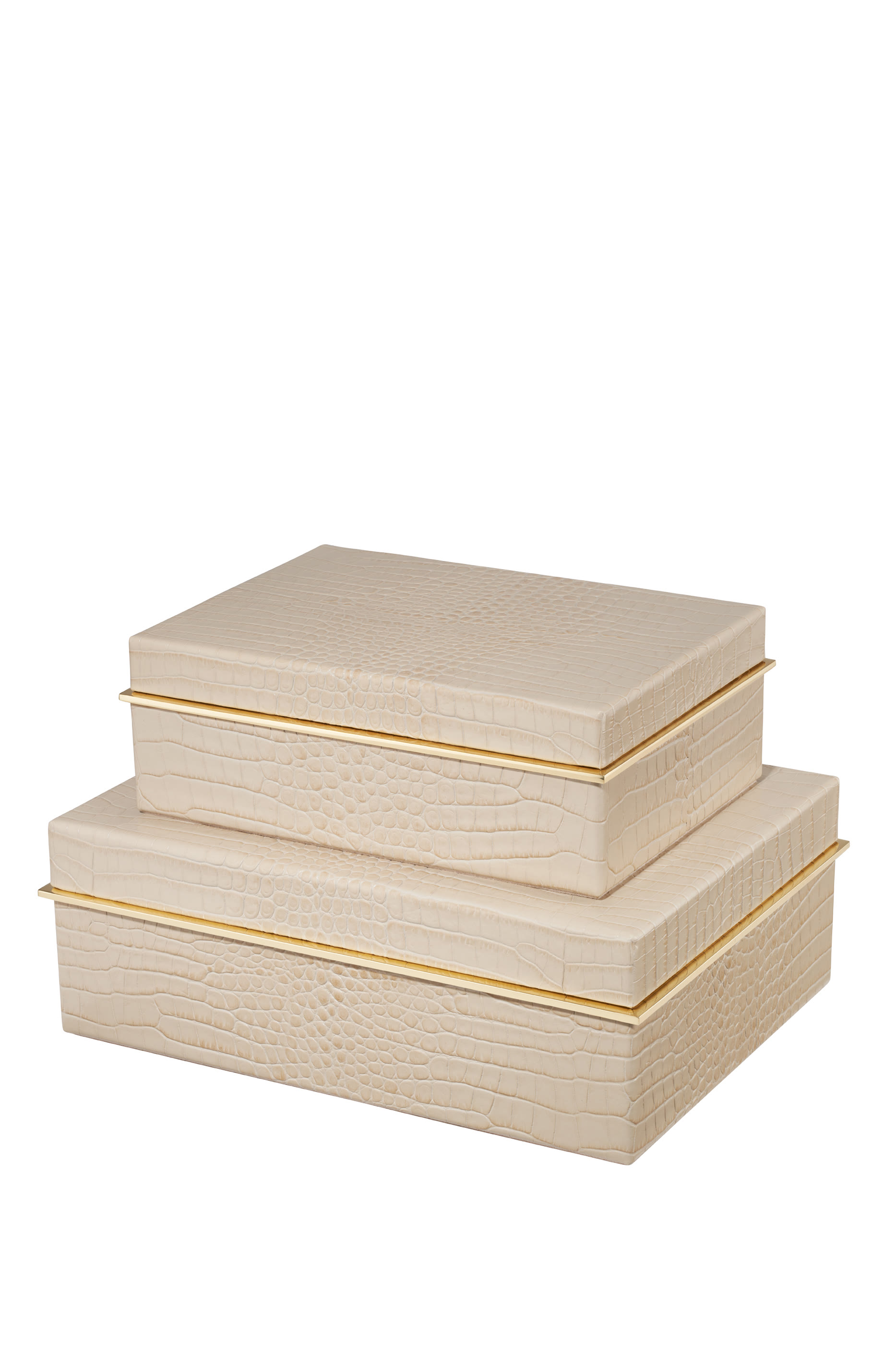 صندوق صغير كلاسيك جلد بنقشة جلد التمساح