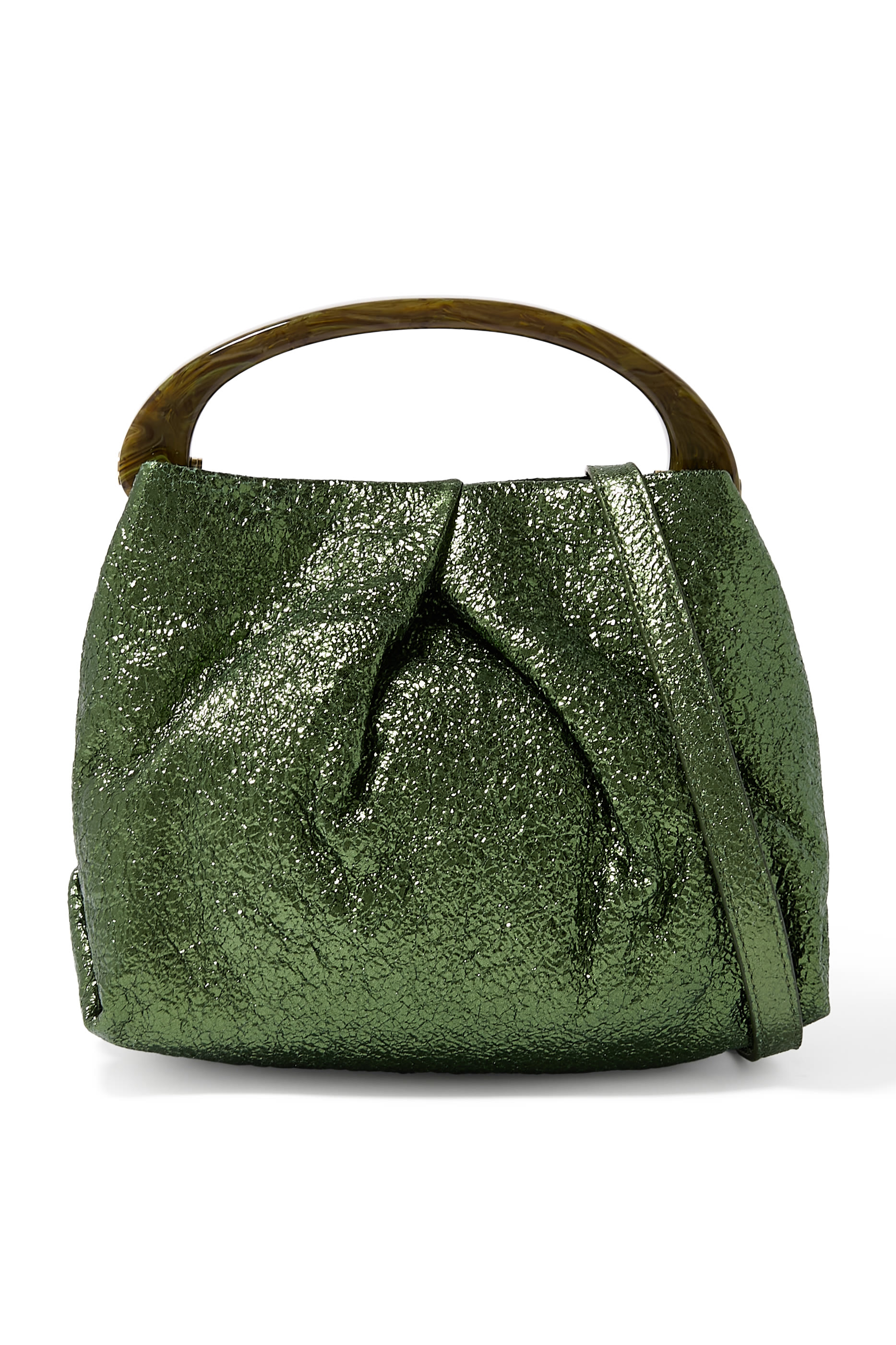 Metallic Top Handle Bag 