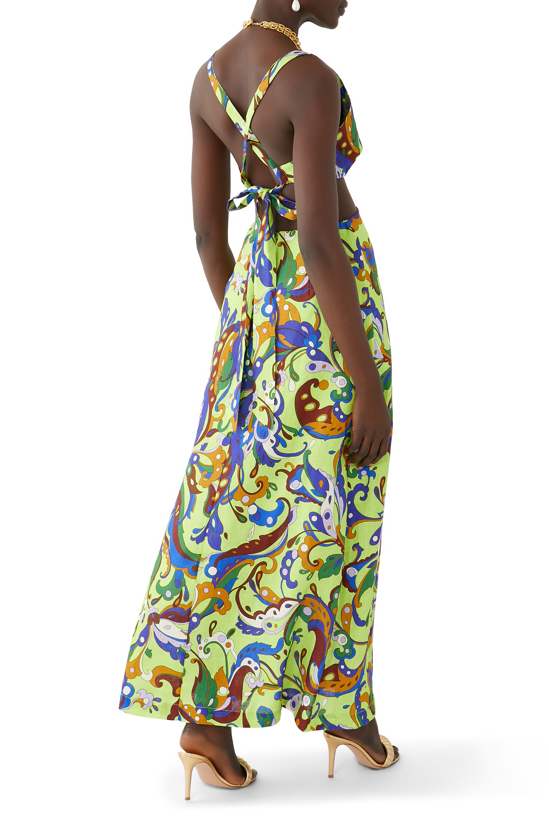 فستان إيفيت متوسط ​​الطول بفتحات