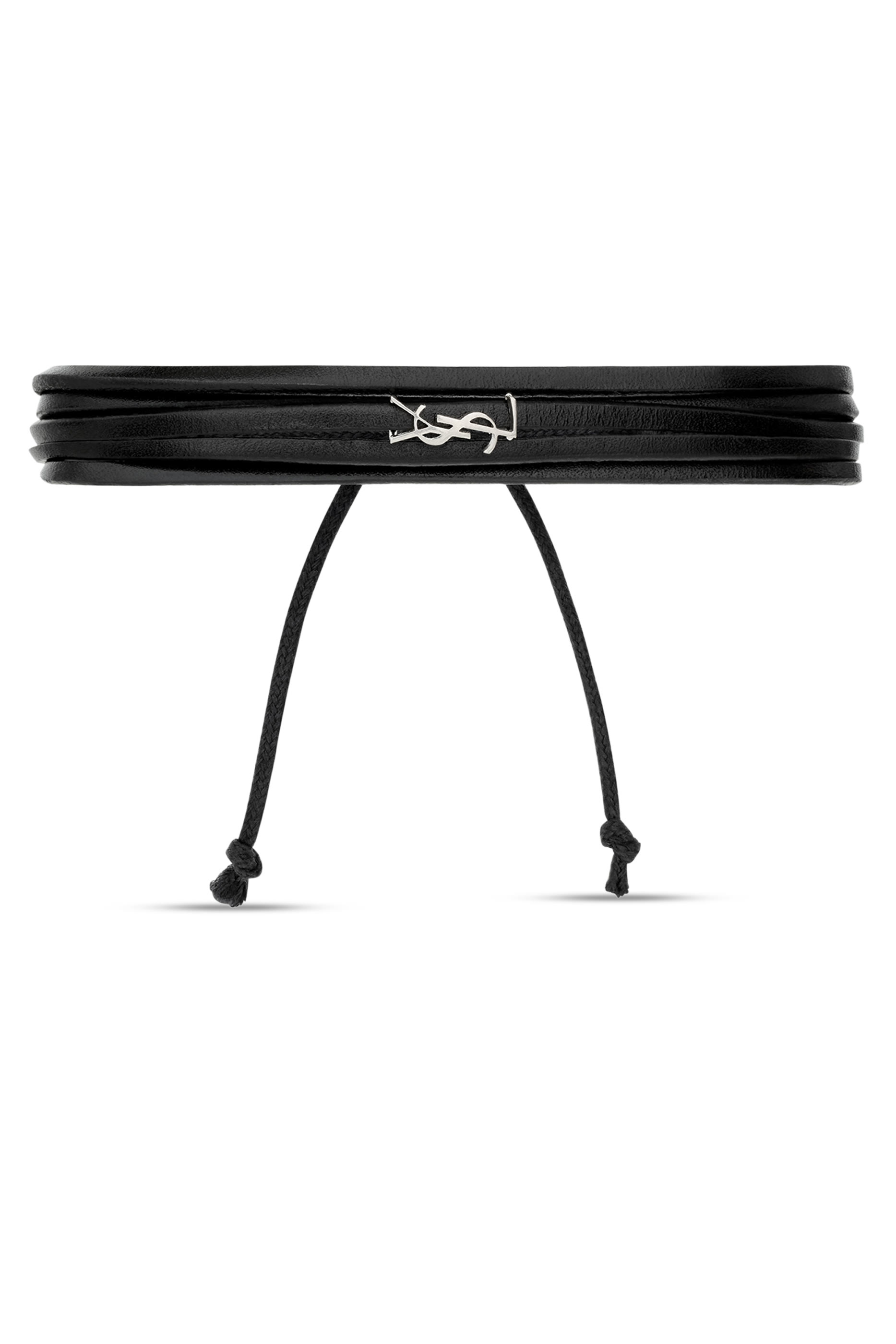 سوار بخيوط وشعار الماركة جلد