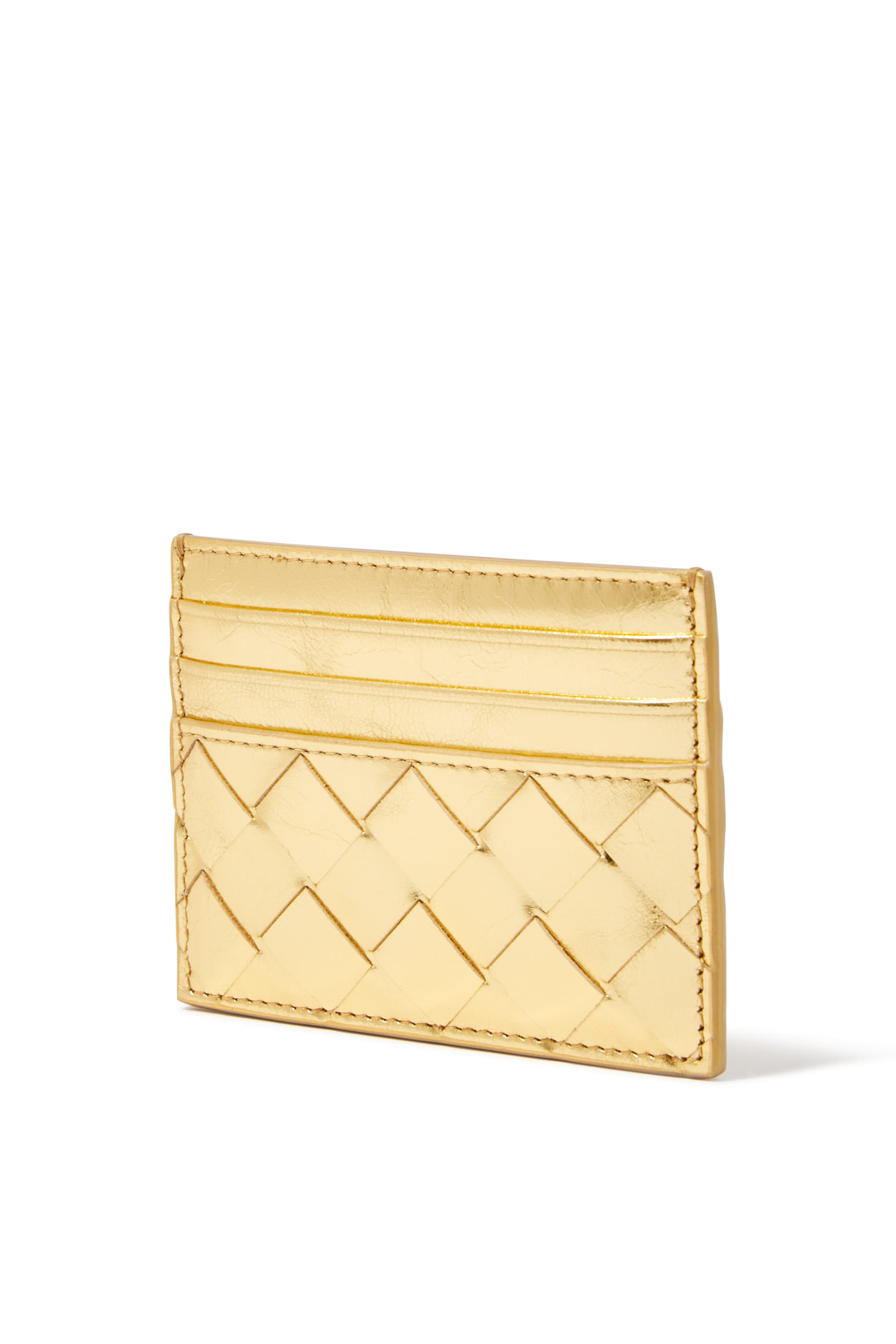 حافظة بطاقات جلد مجدول