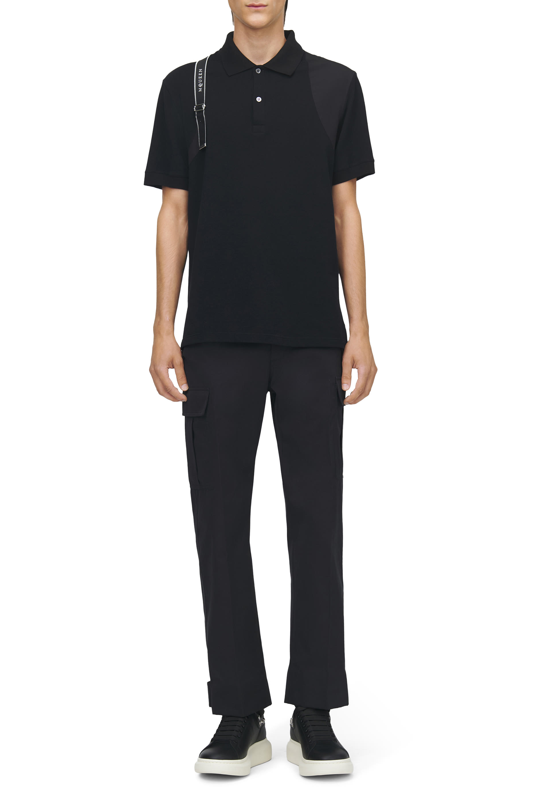 قميص بولو مزين بشريط