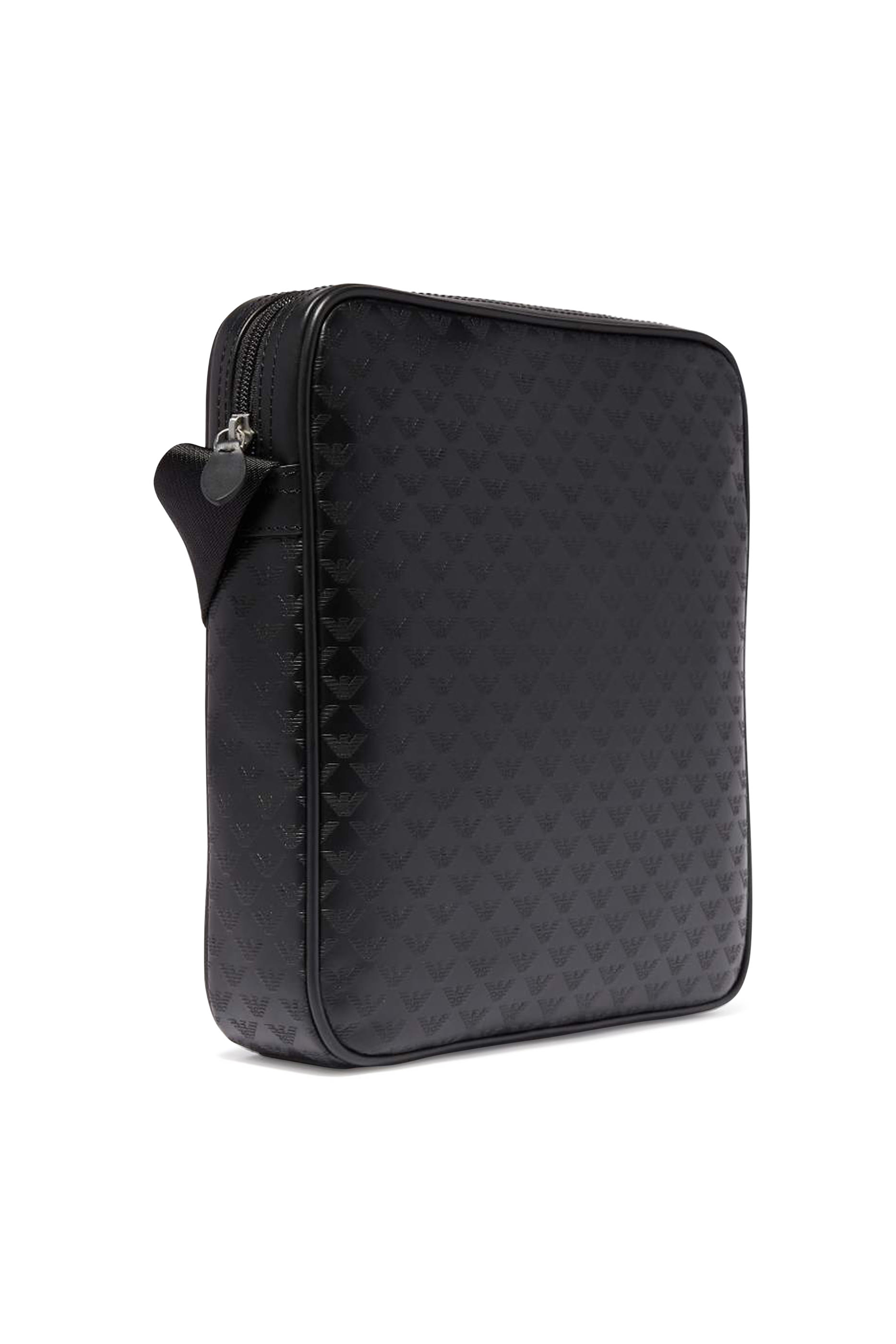 حقيبة مسنجر بنقشة بارزة بشعار الماركة