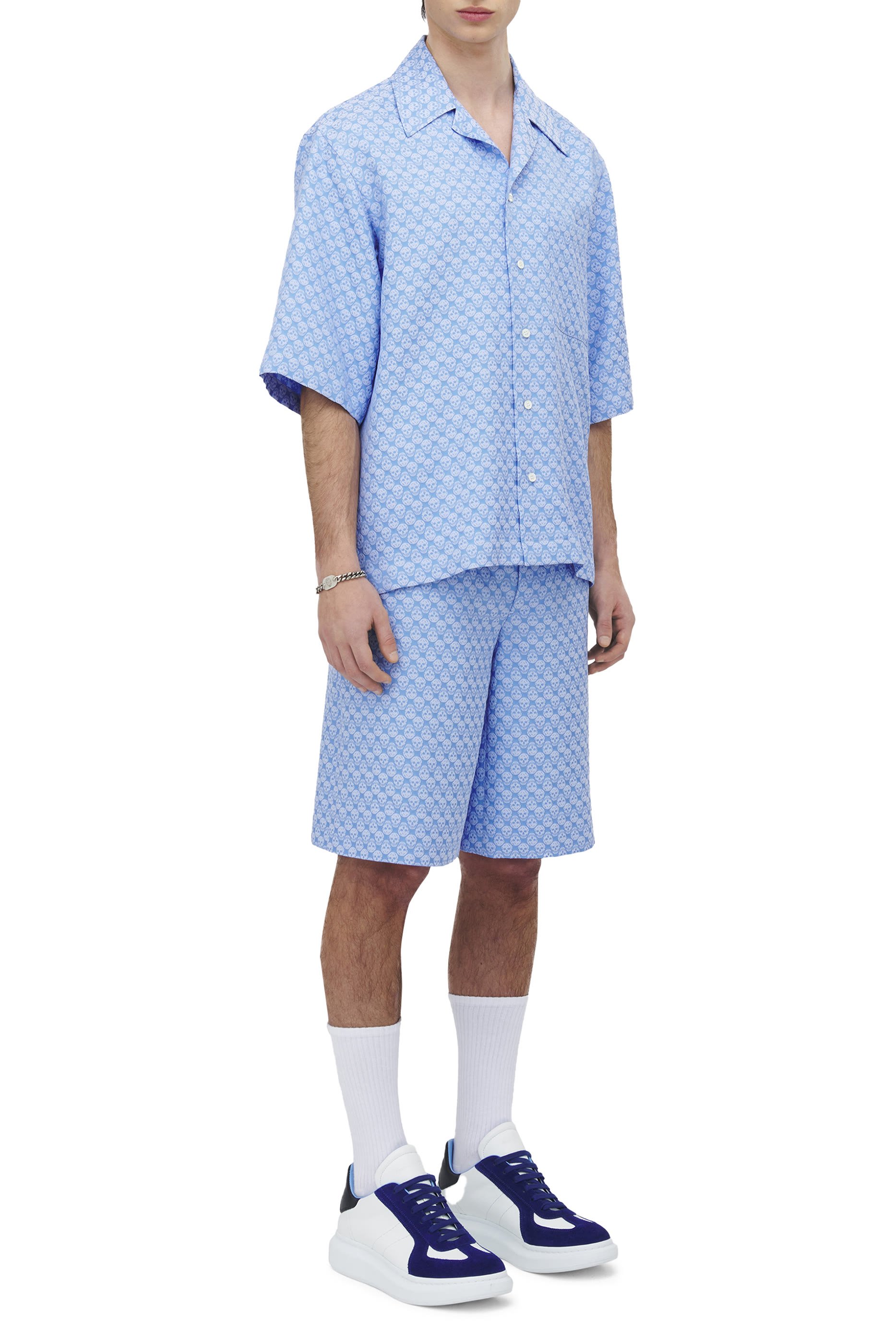 قميص هاوايان جاكار بنقشة جمجمة