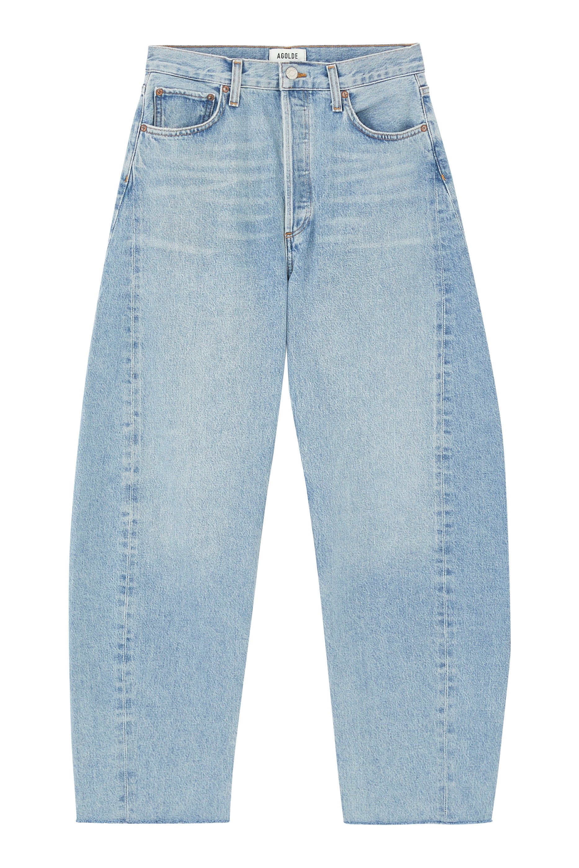 بنطال لونا بقصة ساق واسعة