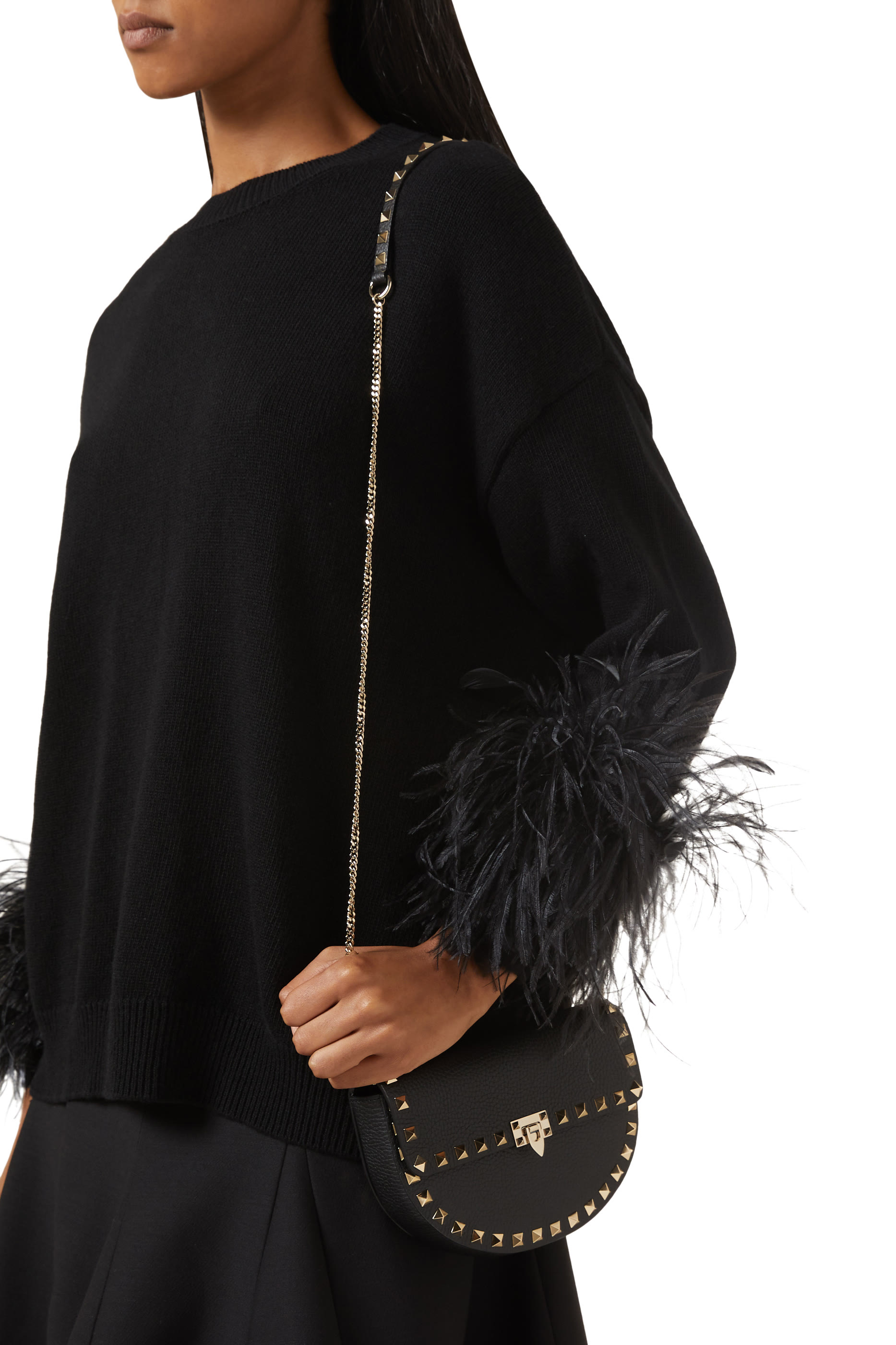 حقيبة كروس بودي صغيرة بحلي هرمية