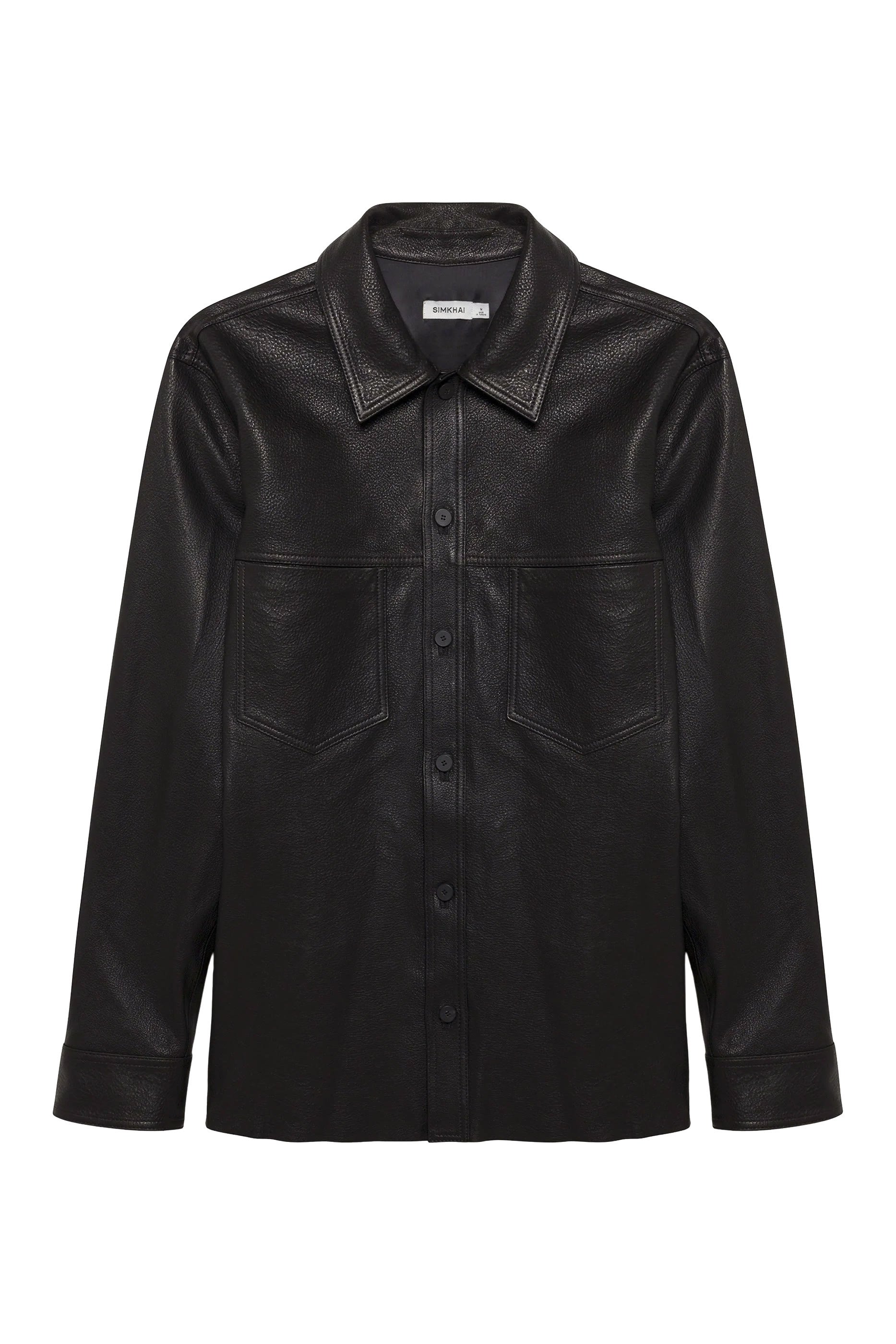 جاكيت جيبسون بنمط قميص جلد