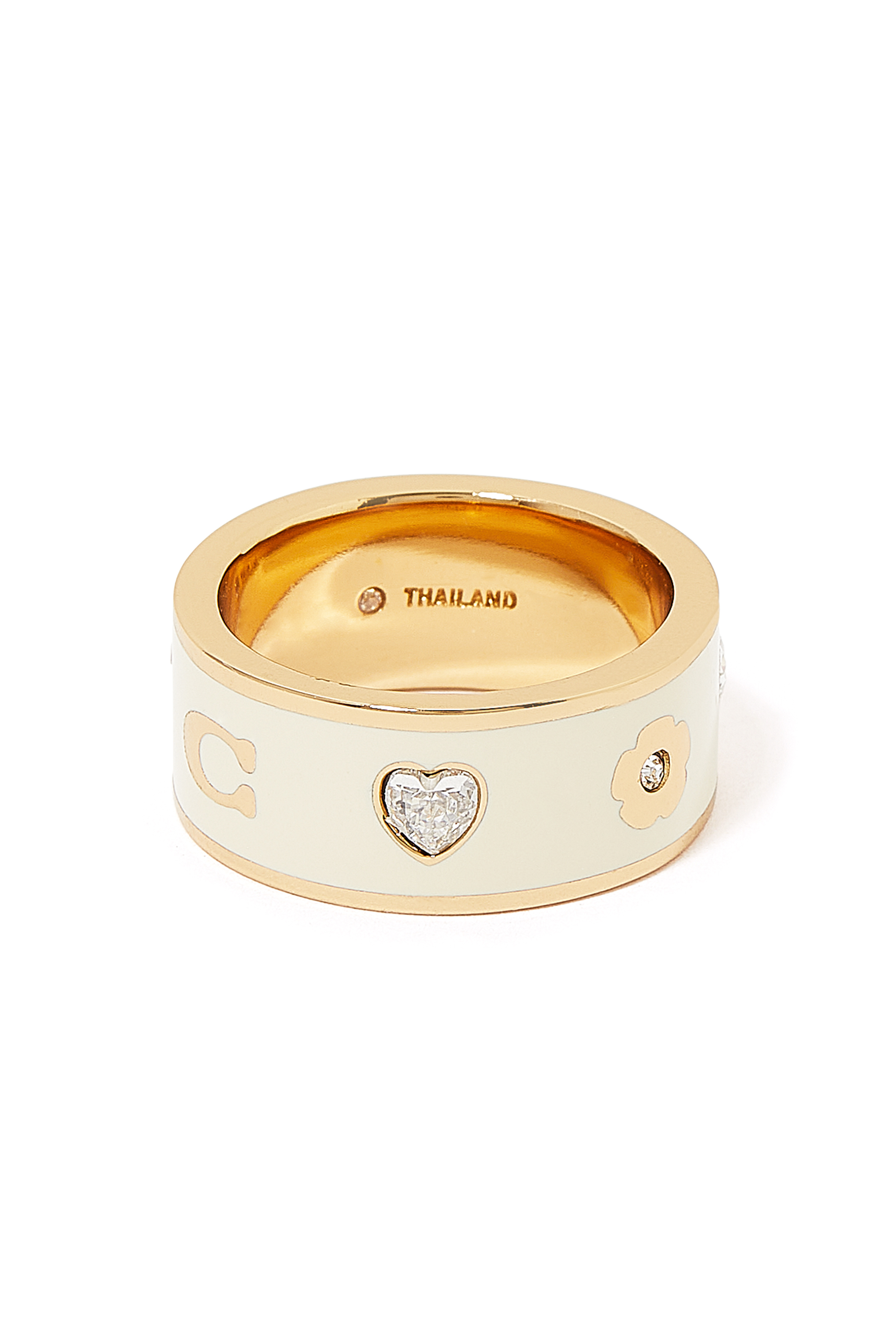 خاتم مزين بمينا ونقشة حصان وعربة