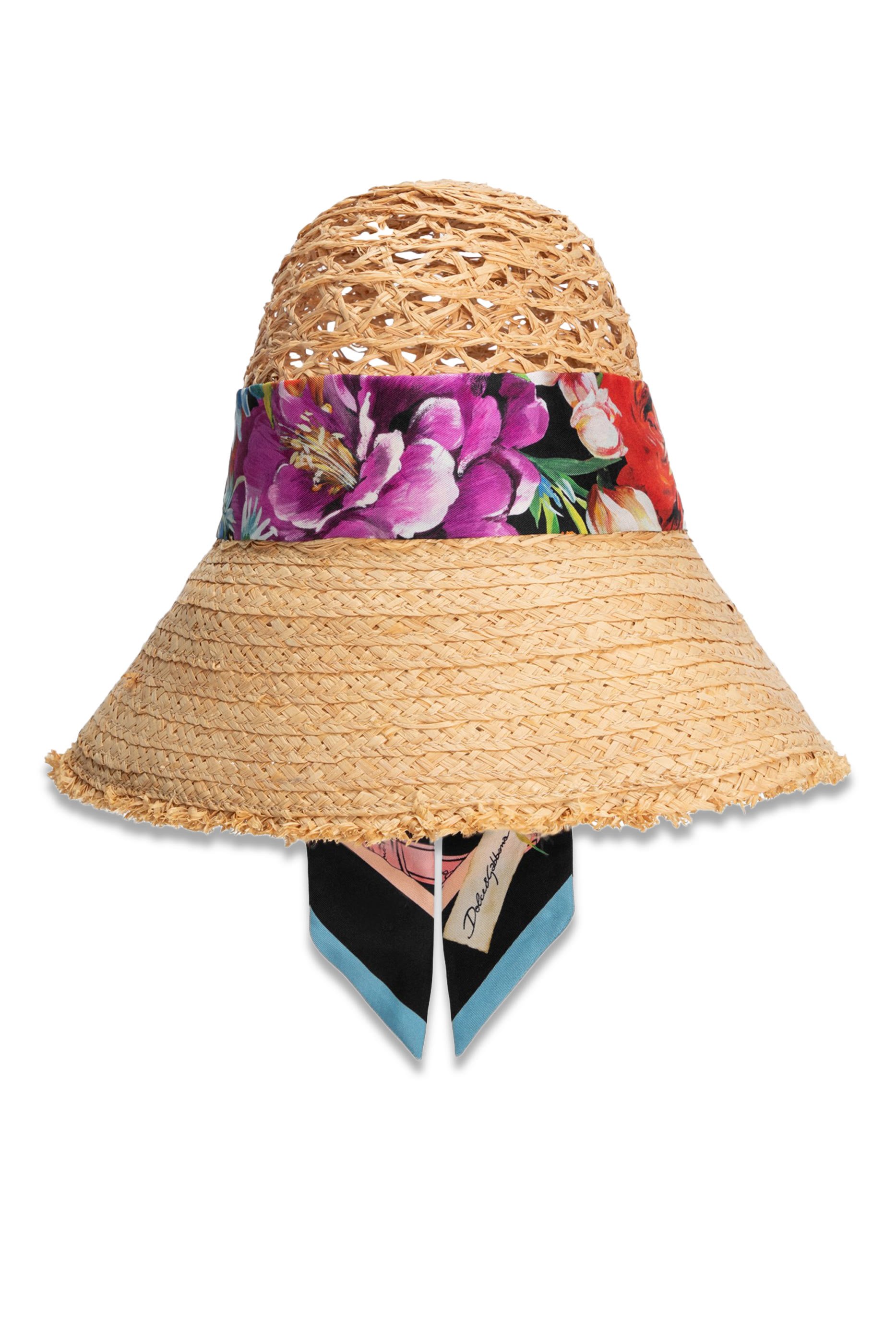 قبعة قش بوشاح باندو