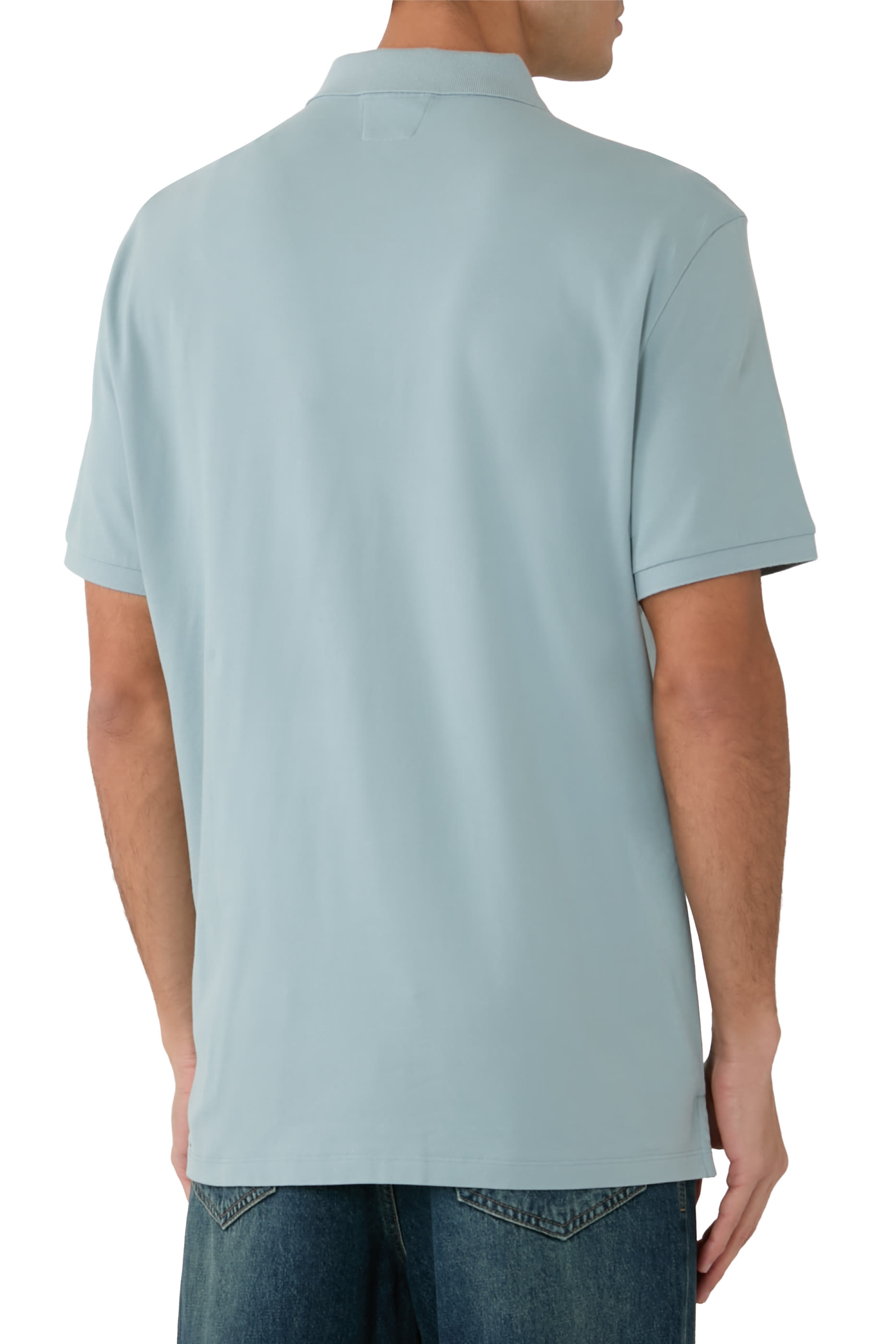 قميص بولو بأكمام قصيرة بيكيه مطاطي