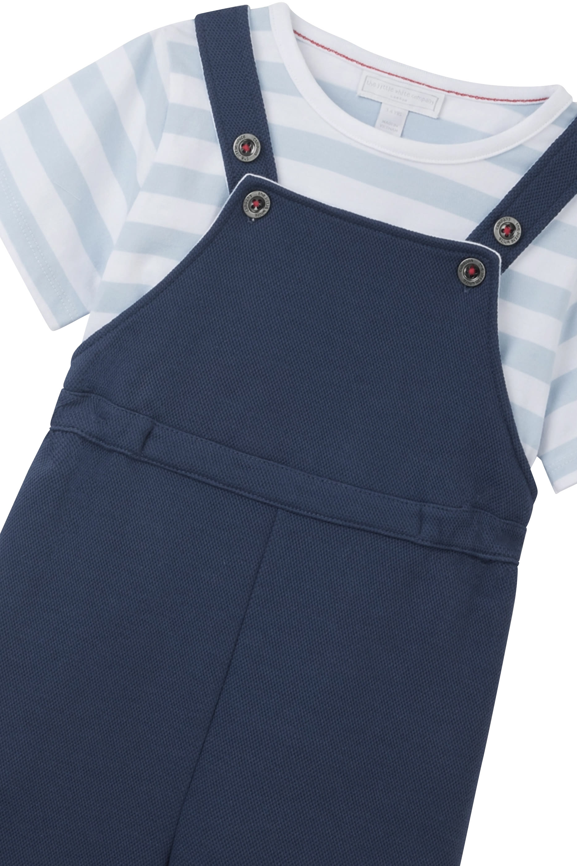 طقم تيشيرت ودنغري قطن بيكيه للأطفال