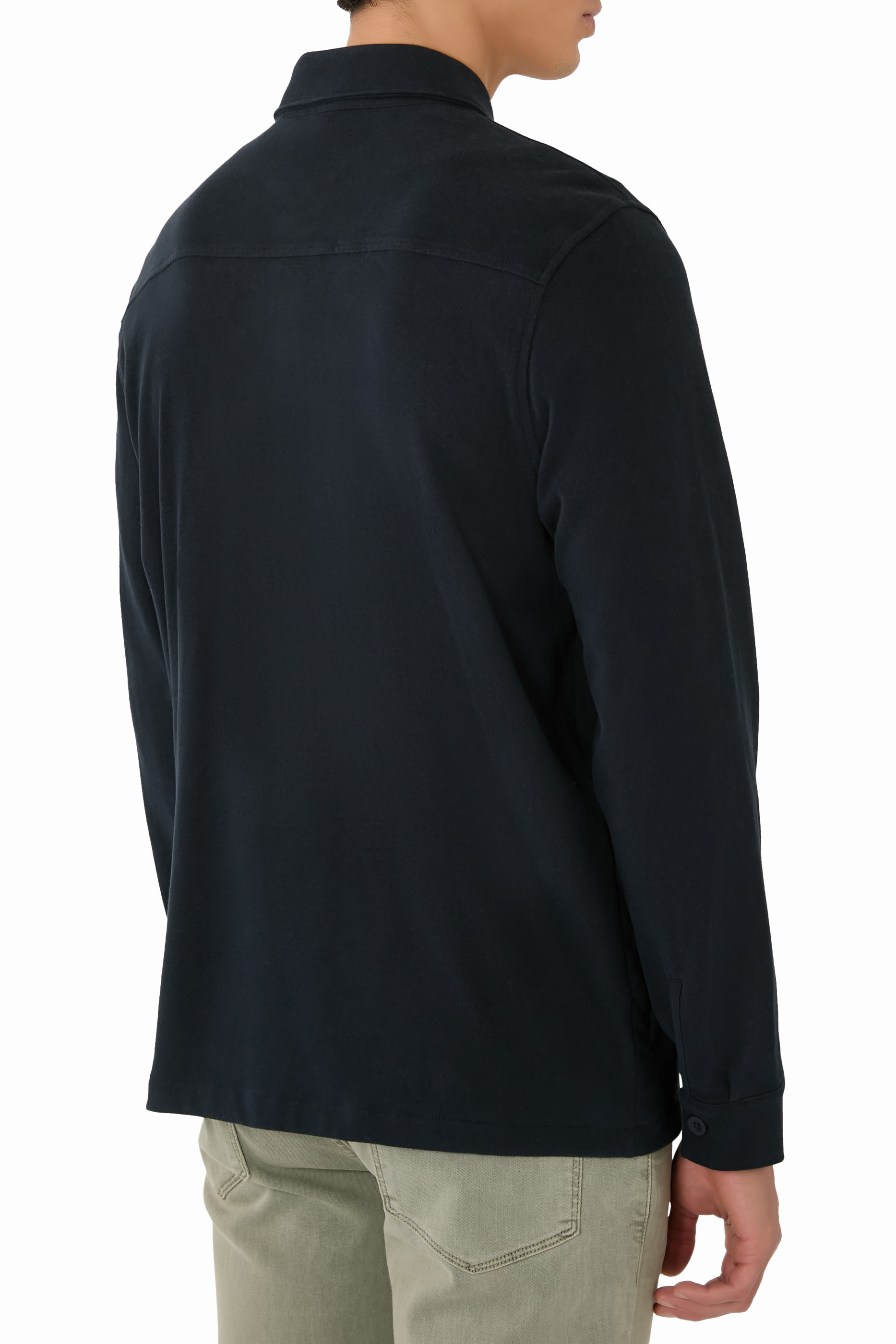  Sueded Jersey Shirt Jacket 